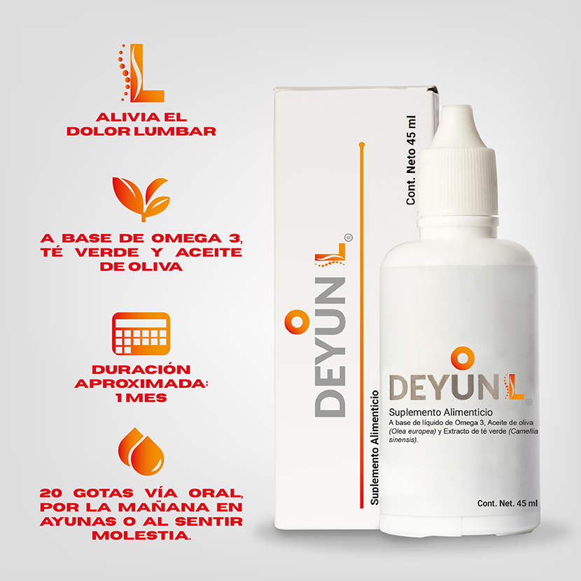 Foto 6 pulgar | Suplemento Alimenticio Deyun L 45ml Alivio Natural del Dolor Lumbar Hasta 30 Días de Bienestar y Movilidad