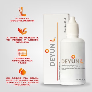 Foto 5 | Suplemento Alimenticio Deyun L 45ml Alivio Natural del Dolor Lumbar Hasta 30 Días de Bienestar y Movilidad
