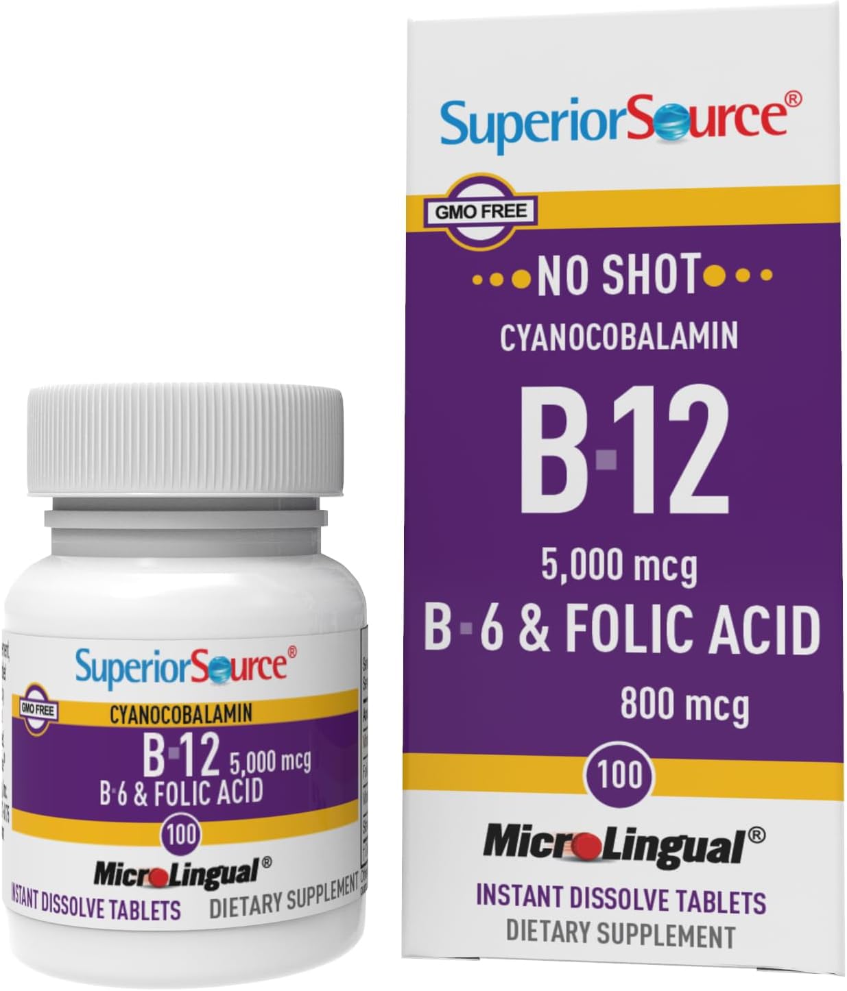 Foto 2 pulgar | Suplemento de Vitamina B-12 Superior Source 5 mcg - Venta Internacional