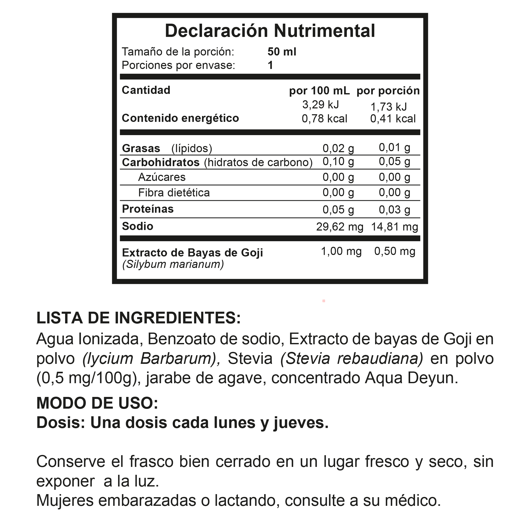 Foto 5 pulgar | Aqua Deyun Ingredientes Naturales 8 Dosis 50 Ml