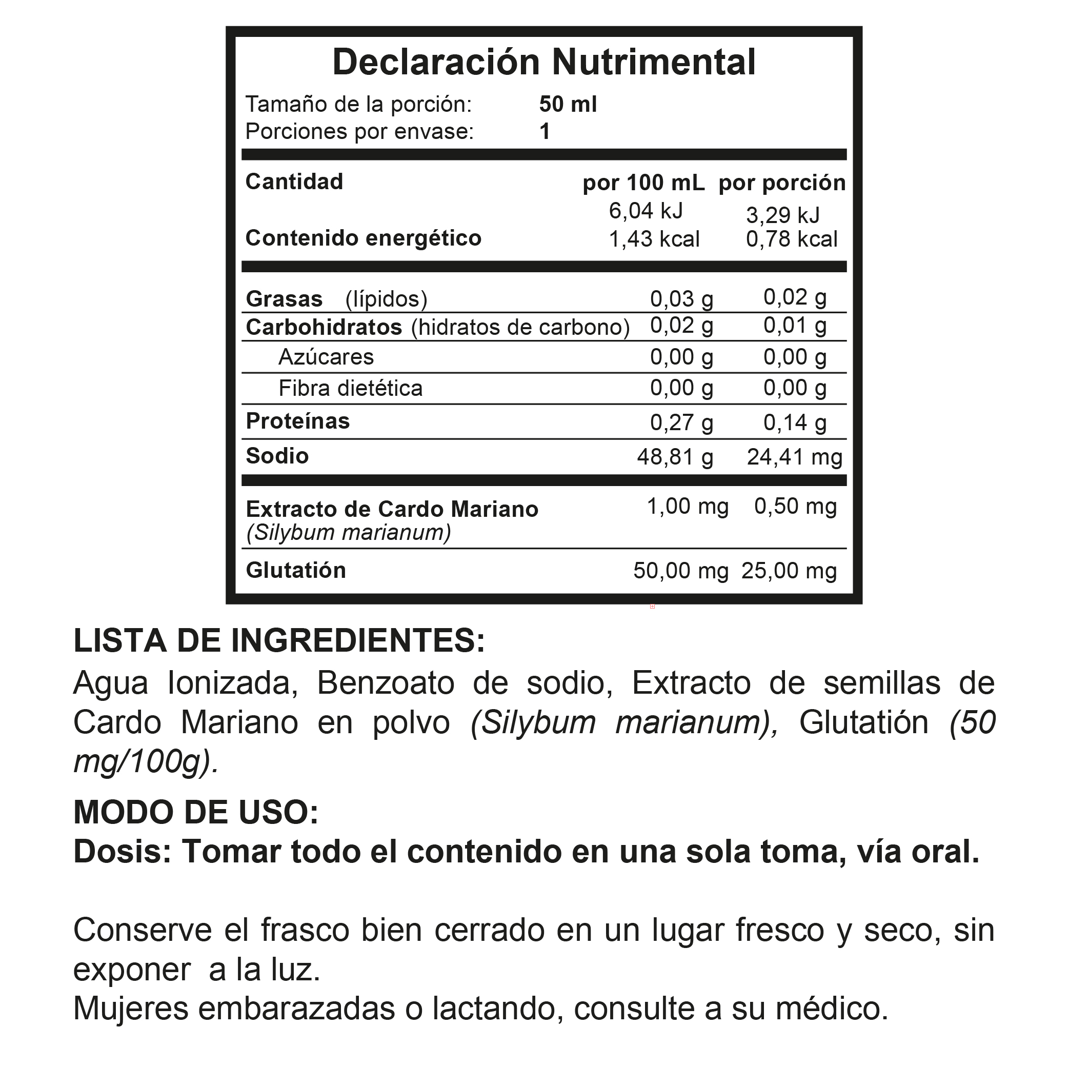 Foto 4 pulgar | Vita Deyun Ingredientes Naturales Tecnología Lhd Única Toma 50 Ml