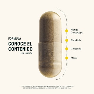 Foto 3 | Fuel Up Blend Life 360+ 60 Cápsulas Cordyceps Rhodiola Maca