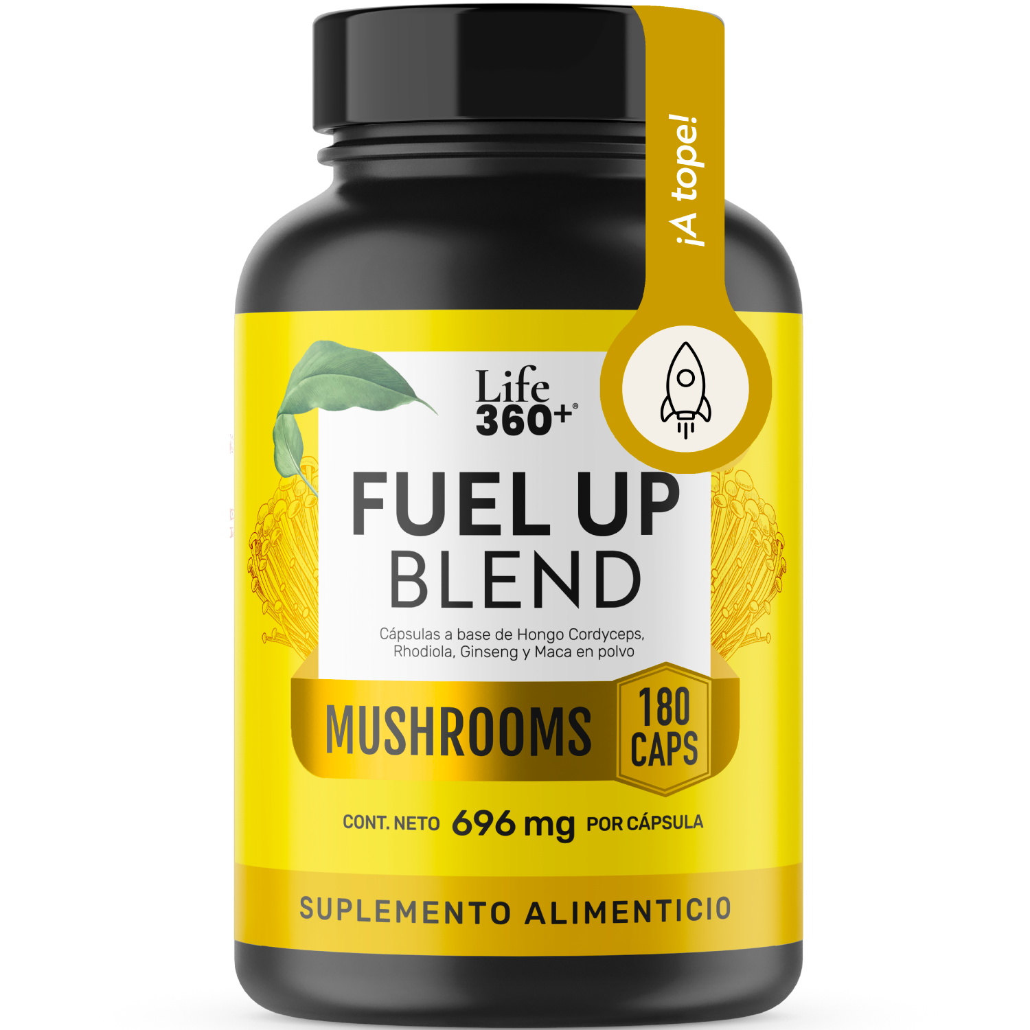Foto 2 pulgar | Fuel Up Blend Life 360+ 180 Cápsulas Cordyceps Rhodiola Maca
