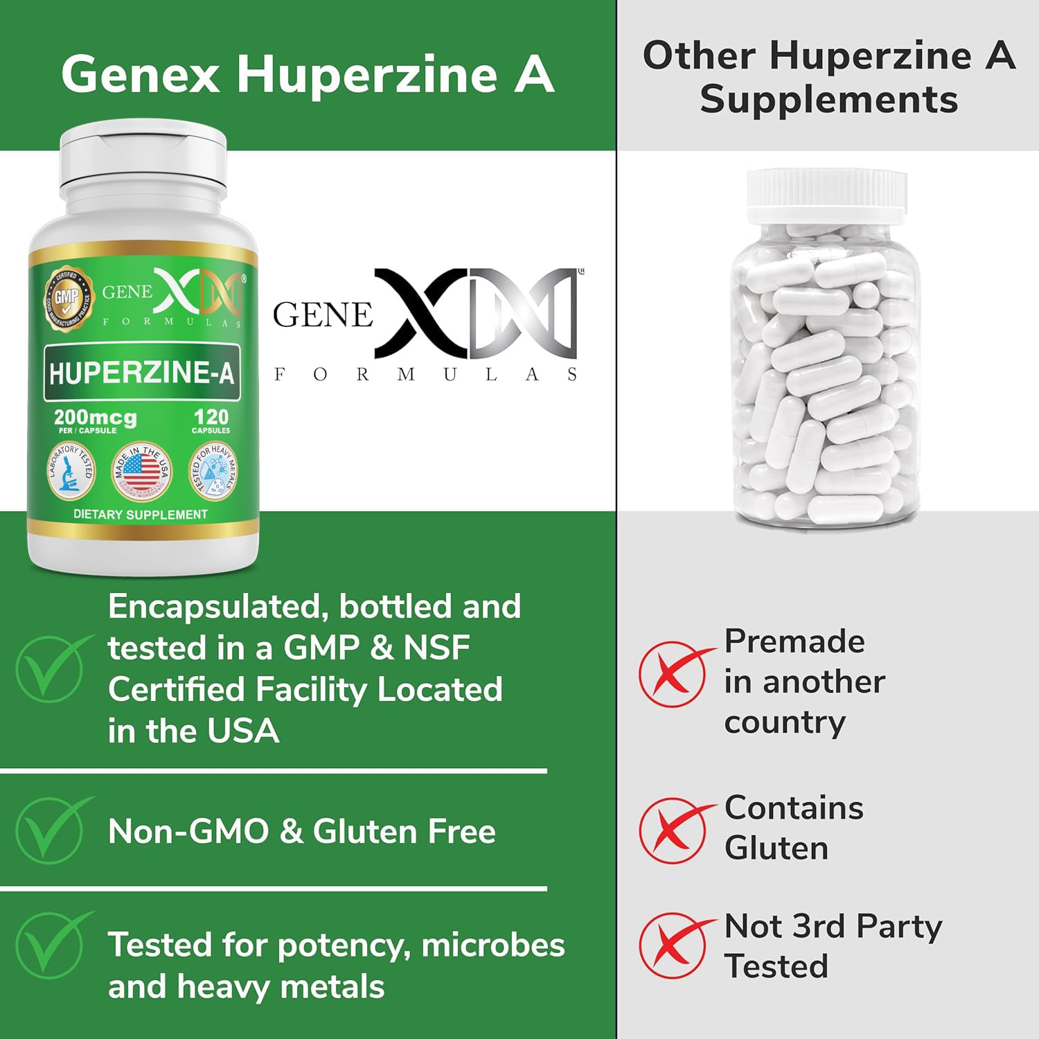 Foto 7 pulgar | Suplemento Genex Formulas Huperzina 200 Mcg 120 Cápsulas - Venta Internacional