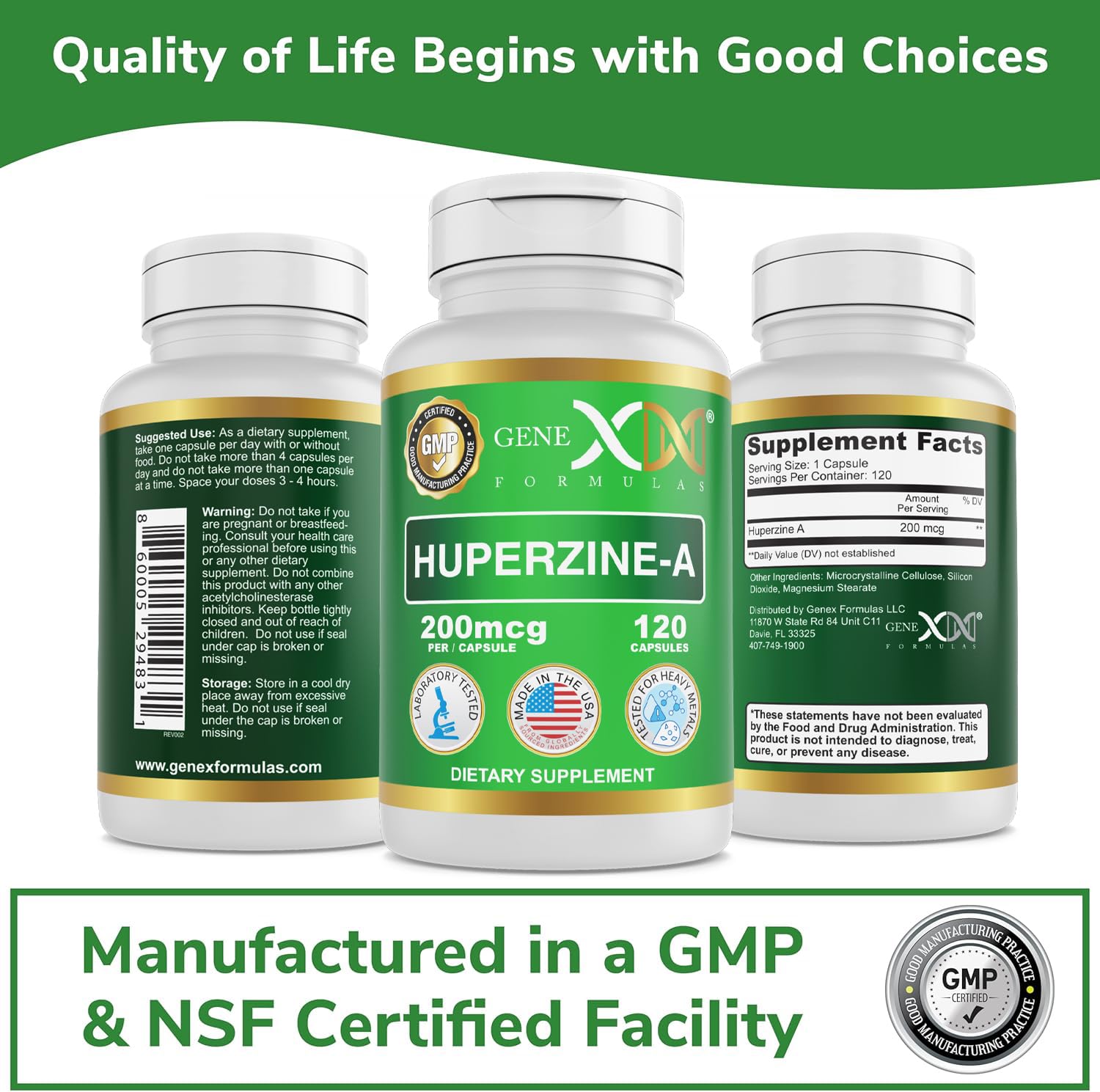 Foto 8 pulgar | Suplemento Genex Formulas Huperzina 200 Mcg 120 Cápsulas - Venta Internacional