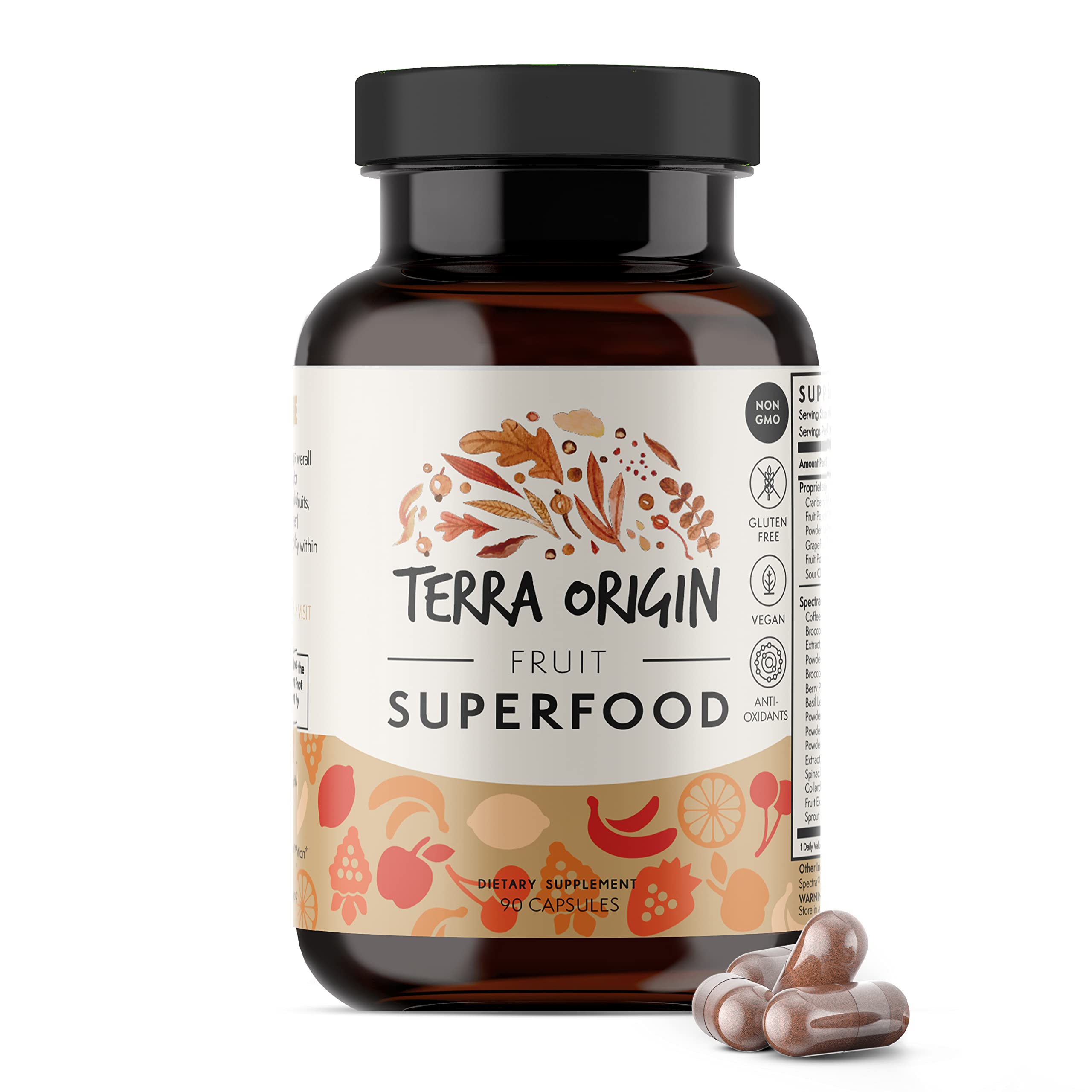 Foto 1 | Suplementos Terra Origin Fruit Superfood 90 Cápsulas - Venta Internacional