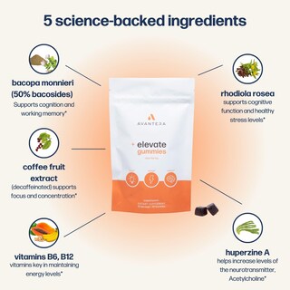 Foto 4 | Suplemento Nootrópico Avantera Elevate Gummies 60 - Venta Internacional