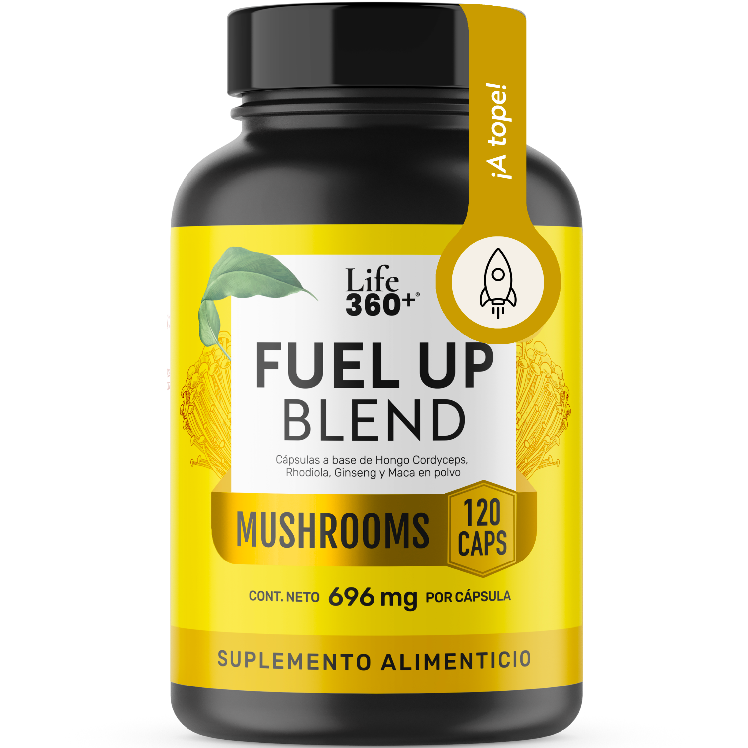 Foto 2 pulgar | Fuel Up Blend Life 360+ 120 Cápsulas Cordyceps Rhodiola Maca