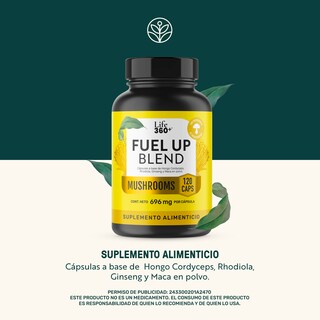 Foto 2 | Fuel Up Blend Life 360+ 120 Cápsulas Cordyceps Rhodiola Maca
