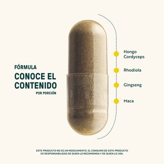 Foto 3 | Fuel Up Blend Life 360+ 120 Cápsulas Cordyceps Rhodiola Maca