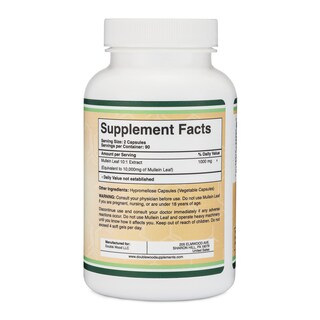 Foto 2 | Suplemento Double Wood Supplements de Extracto de Hoja de Gordolobo de 180 Cápsulas-Venta Internacional