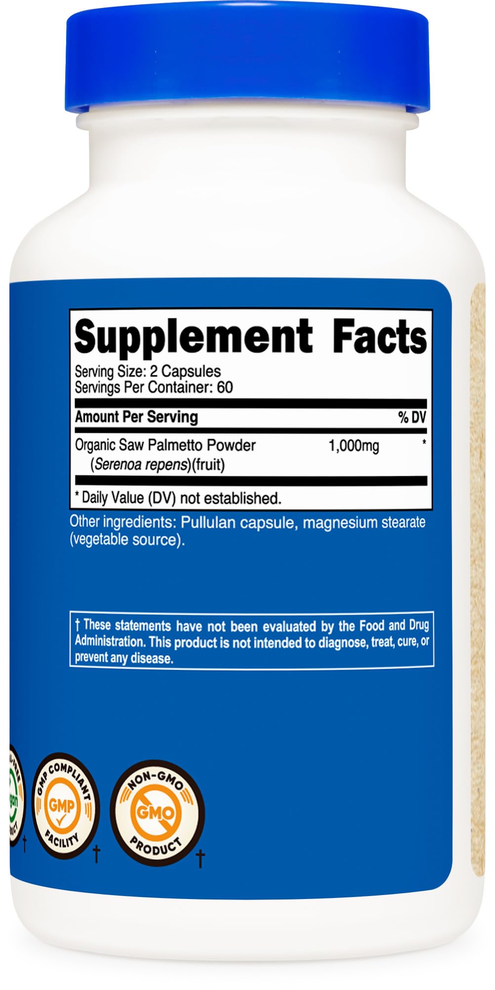 Foto 6 pulgar | Suplemento Nutricost Saw Palmetto 1000 Mg 120 Cápsulas - Venta Internacional.