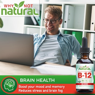 Foto 3 | Vitamina B12 Líquida, Por Qué No Natural, Sublingual, 60 X 5000 Mcg - Venta Internacional.