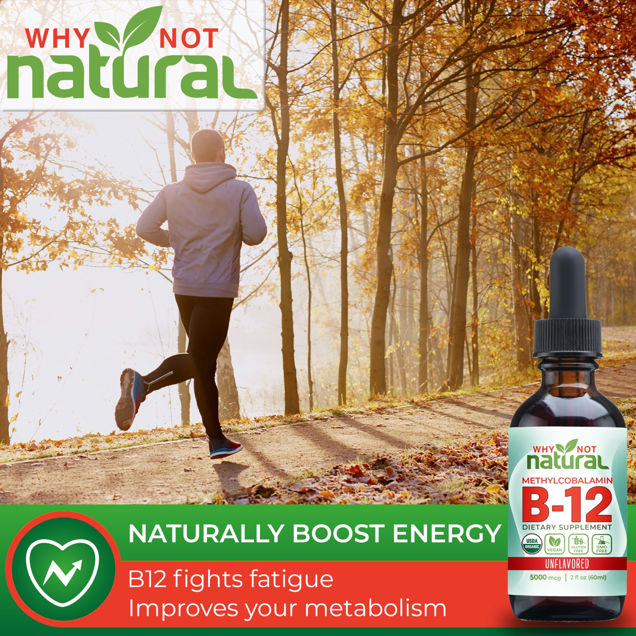 Foto 5 pulgar | Vitamina B12 Líquida, Por Qué No Natural, Sublingual, 60 X 5000 Mcg - Venta Internacional.