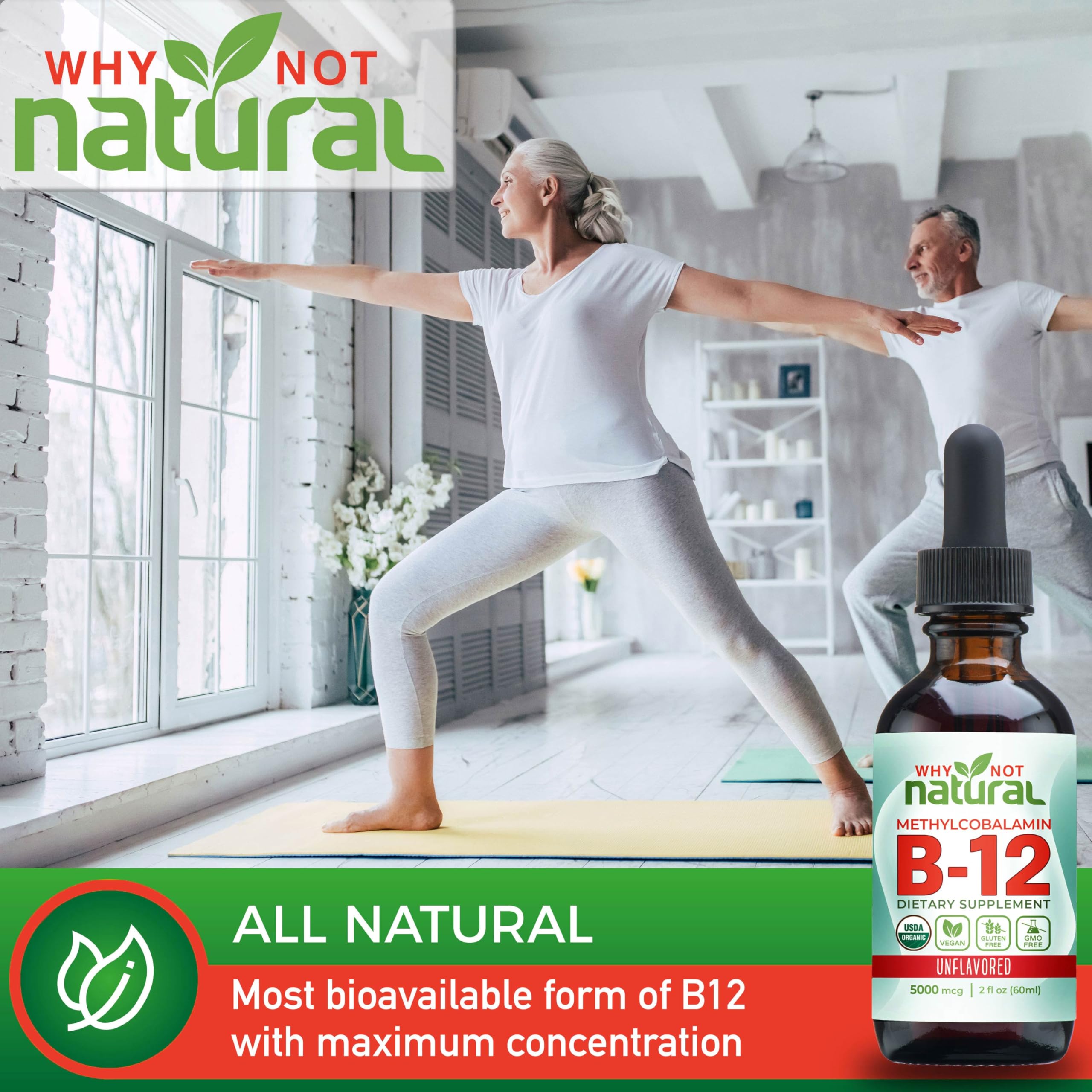 Foto 6 pulgar | Vitamina B12 Líquida, Por Qué No Natural, Sublingual, 60 X 5000 Mcg - Venta Internacional.