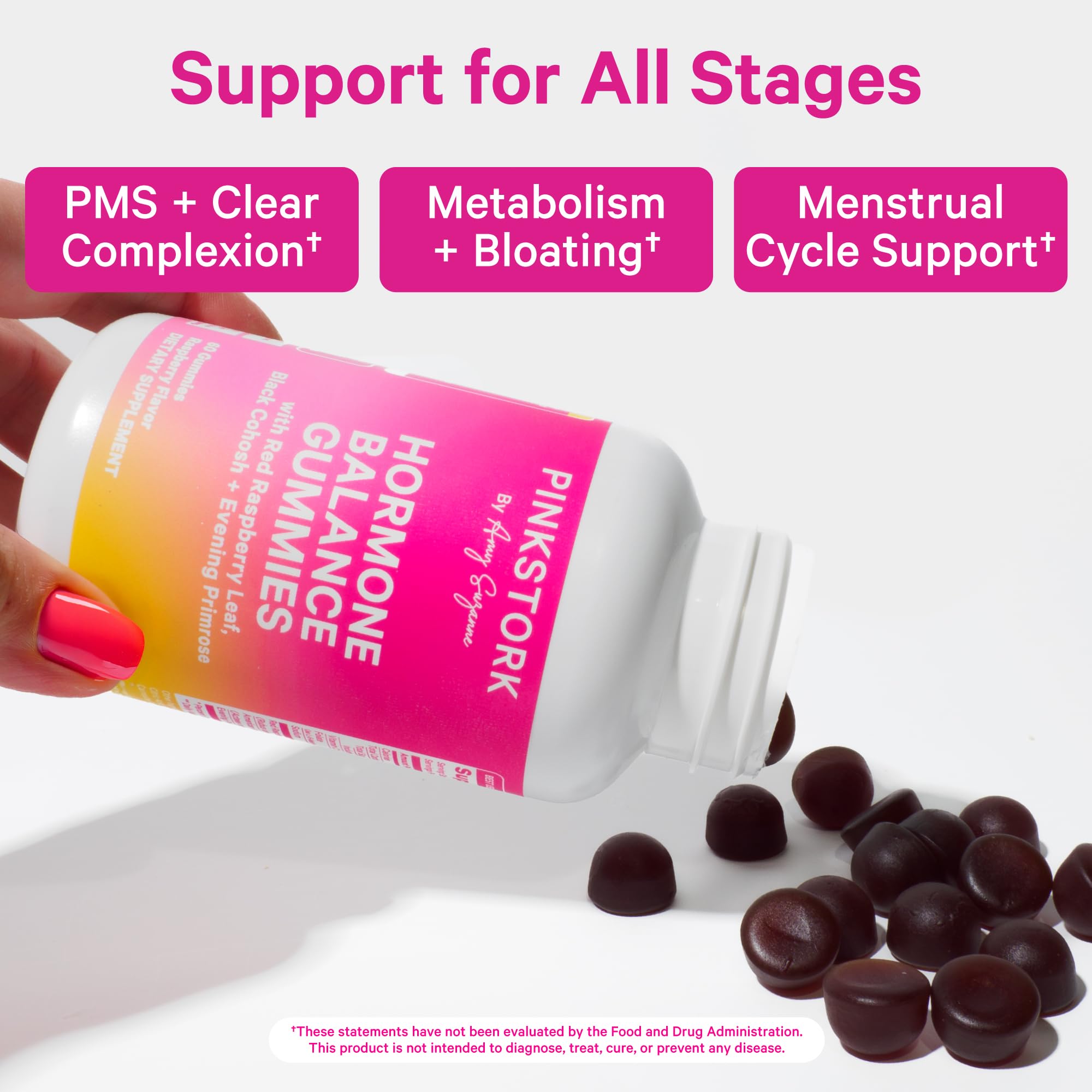 Foto 3 pulgar | Gomitas Pink Stork Hormone Balance 60 Unidades - Venta Internacional