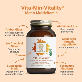 Foto 3 | Multivitamínico Pure Synergy Vita-Min-Vitality Men 60 Comprimidos - Venta Internacional