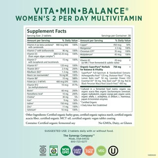 Foto 2 | Multivitamínico Pure Synergy Vita·min·balance Women 60 Comprimidos - Venta Internacional
