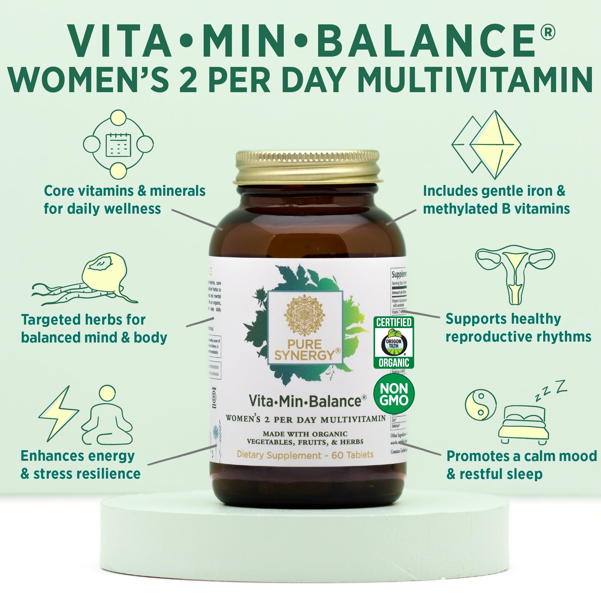 Foto 4 pulgar | Multivitamínico Pure Synergy Vita·min·balance Women 60 Comprimidos - Venta Internacional