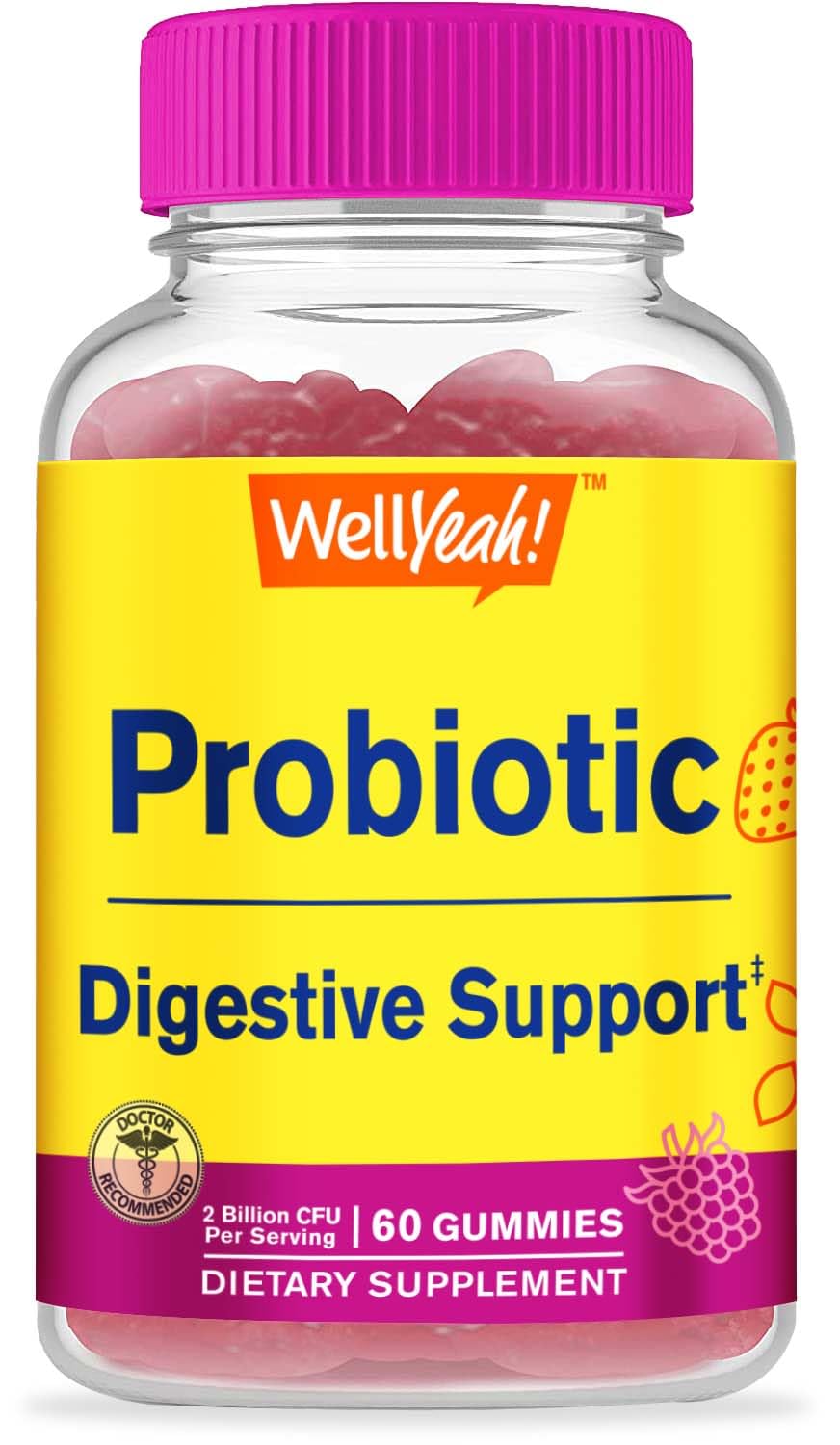 Foto 1 | Suplemento WellYeah Probióticos de 60 Gomitas-Venta Internacional
