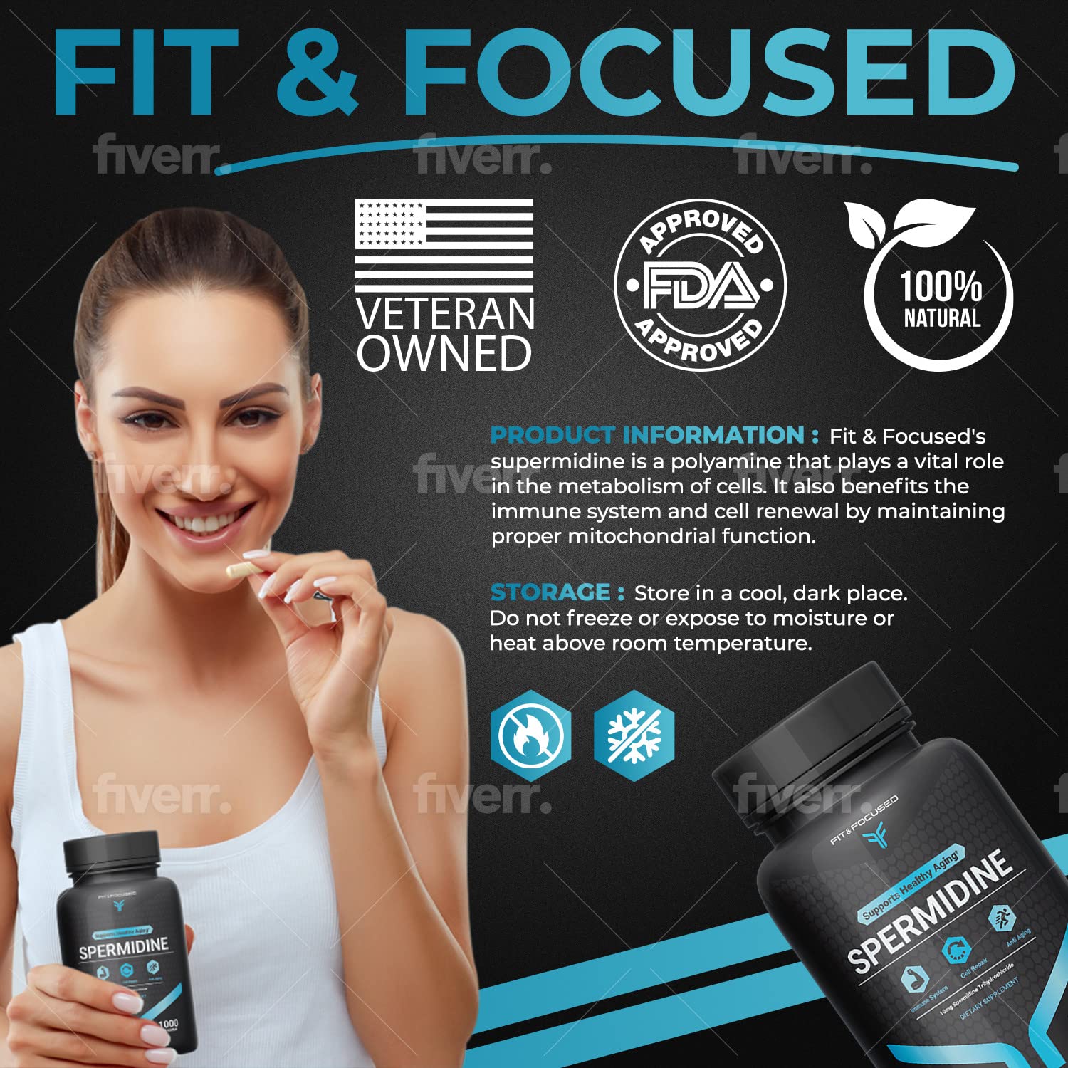 Foto 5 pulgar | Suplemento Fit and Focused Supermidine de 60 Cápsulas-Venta Internacional
