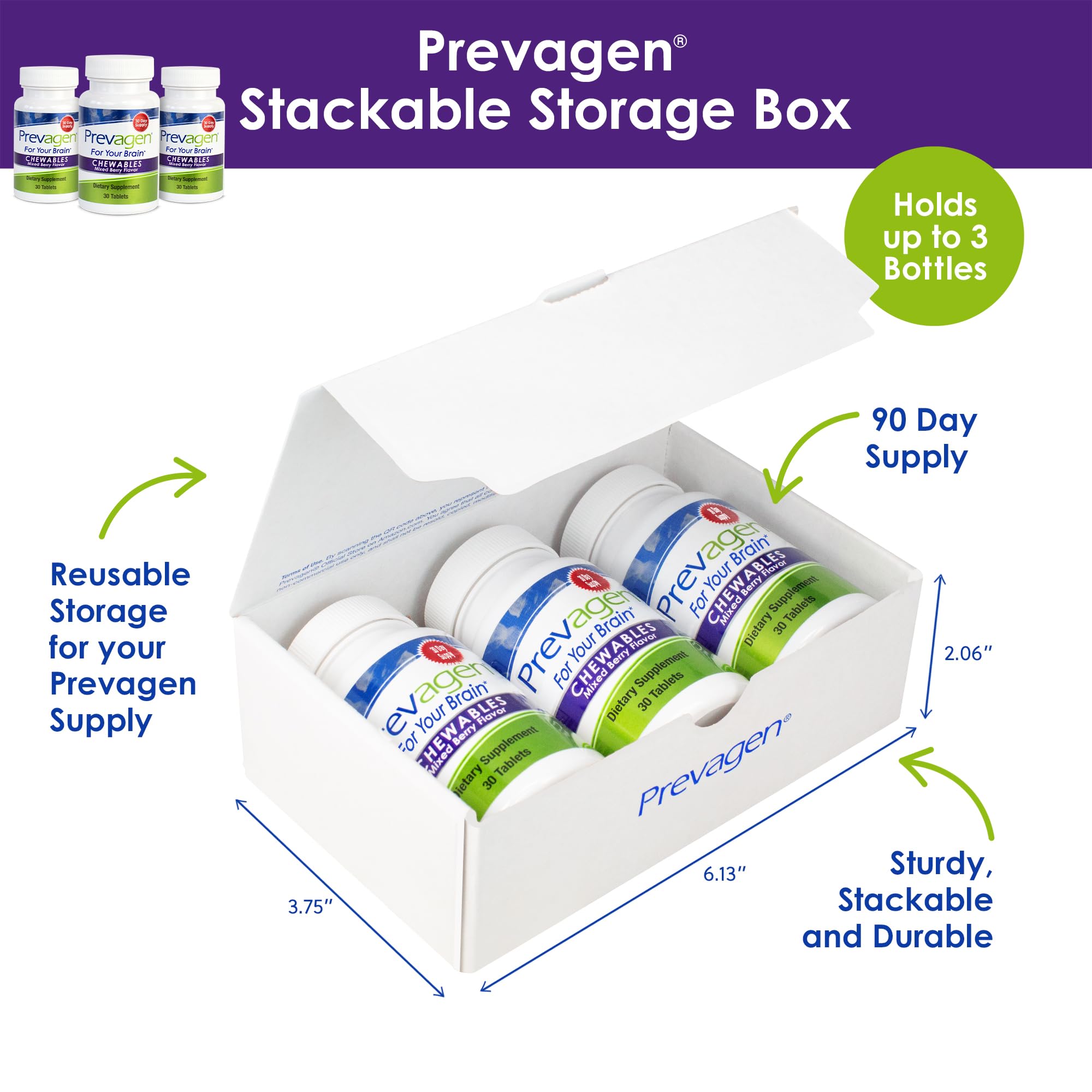 Foto 3 pulgar | Suplemento Prevagen Regular Strength Mixed Berry 3 Frascos de 30 Comprimidos C/U - Venta Internacional