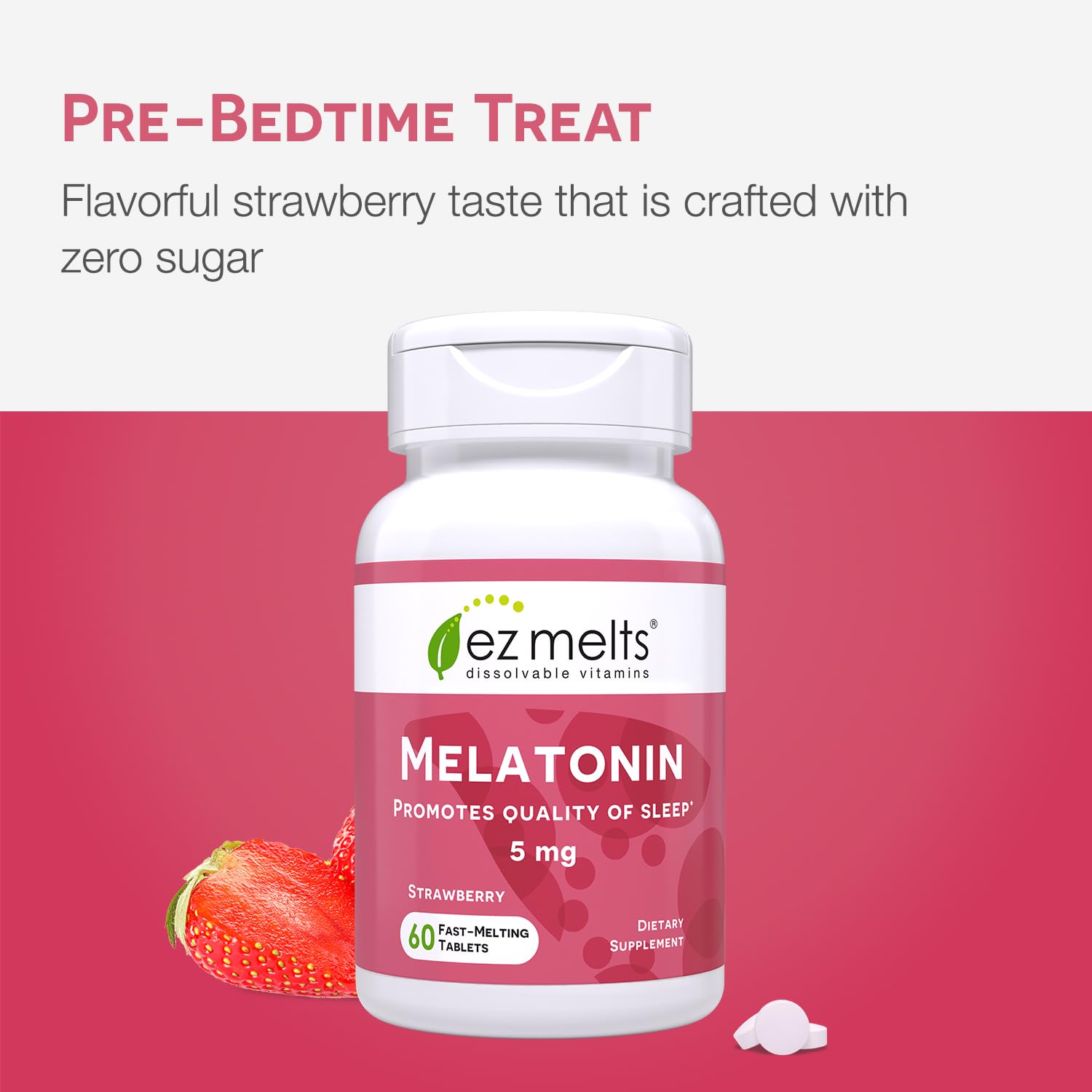 Foto 6 pulgar | Melatonina Ez Melts Soluble 5 Mg Sin Azúcar, 60 Comprimidos - Venta Internacional