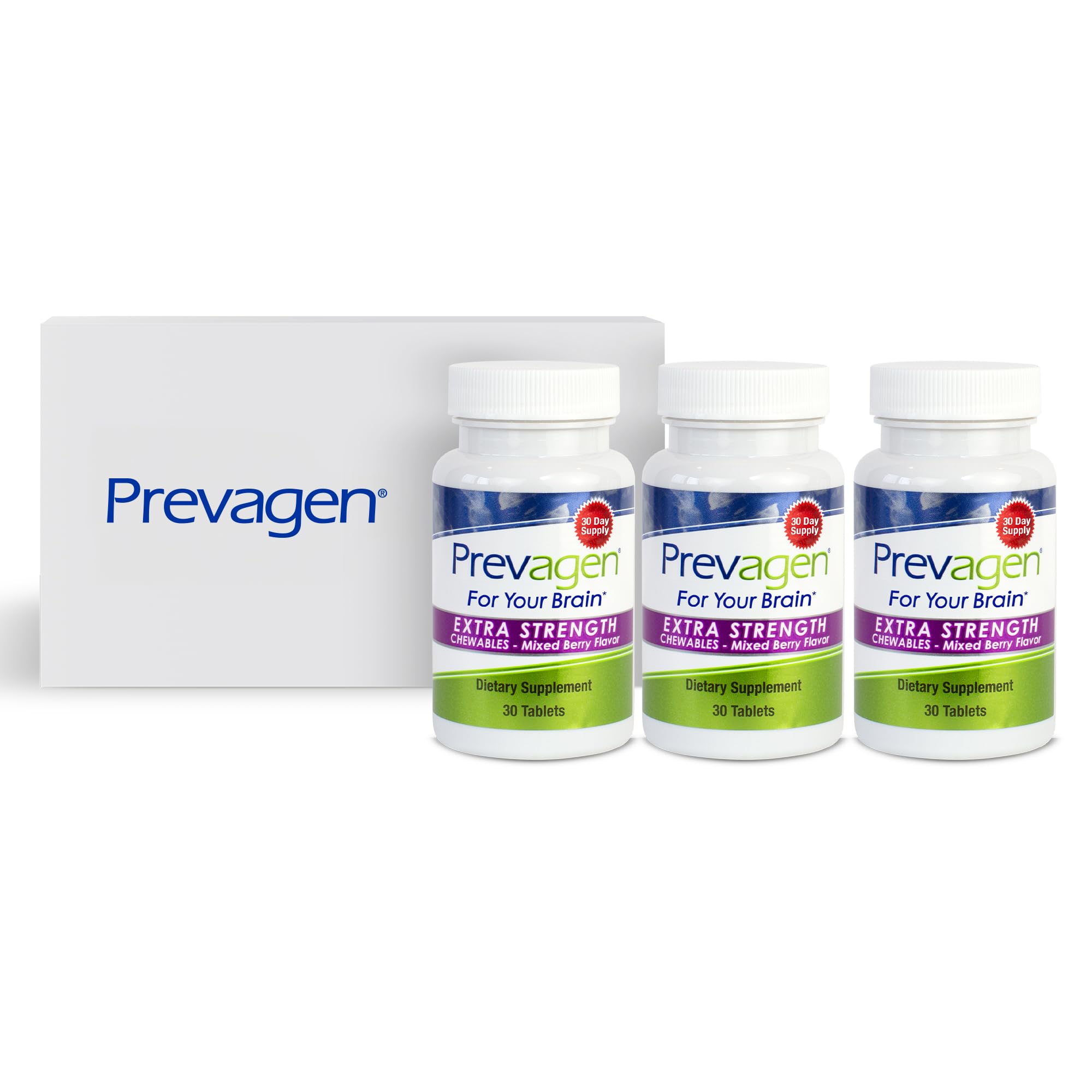 Foto 2 pulgar | Suplemento Prevagen Extra Strength Masticables 3 Frascos de 30 Comprimidos C/U - Venta Internacional
