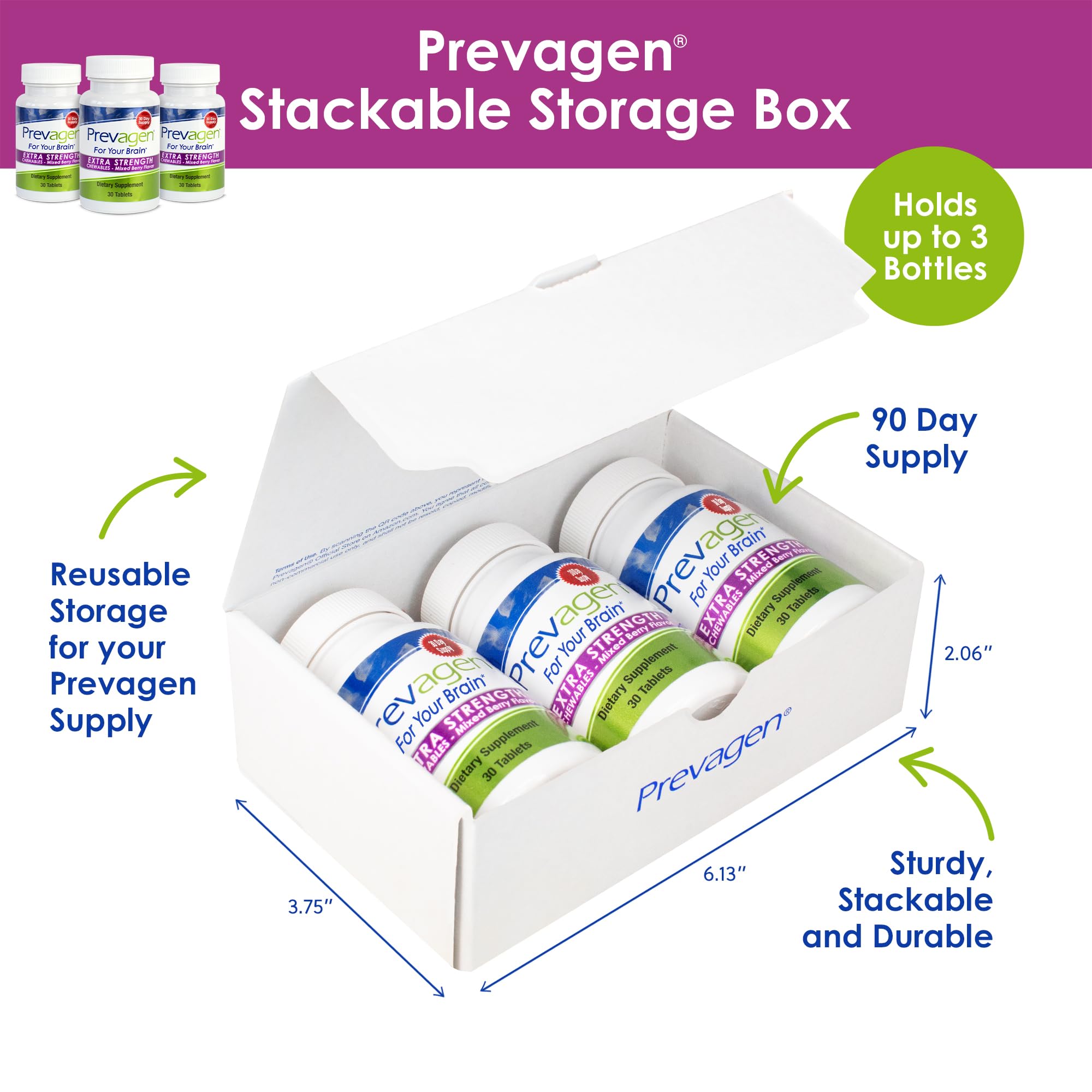 Foto 3 pulgar | Suplemento Prevagen Extra Strength Masticables 3 Frascos de 30 Comprimidos C/U - Venta Internacional