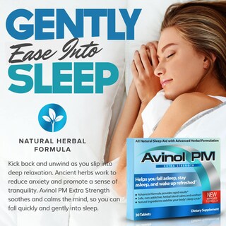 Foto 3 | Suplemento para Dormir Avinol Pm Extra Strength 30 Comprimidos - Venta Internacional