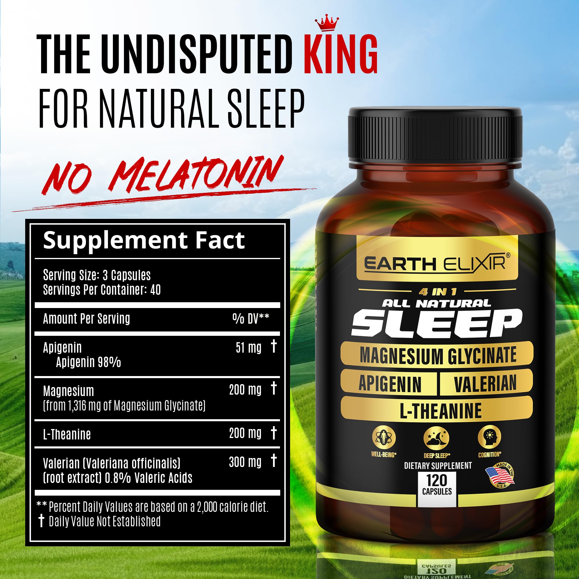 Foto 3 pulgar | Suplemento Earth Elixir All Natural Sleep de 120 Cápsulas-Venta Internacional
