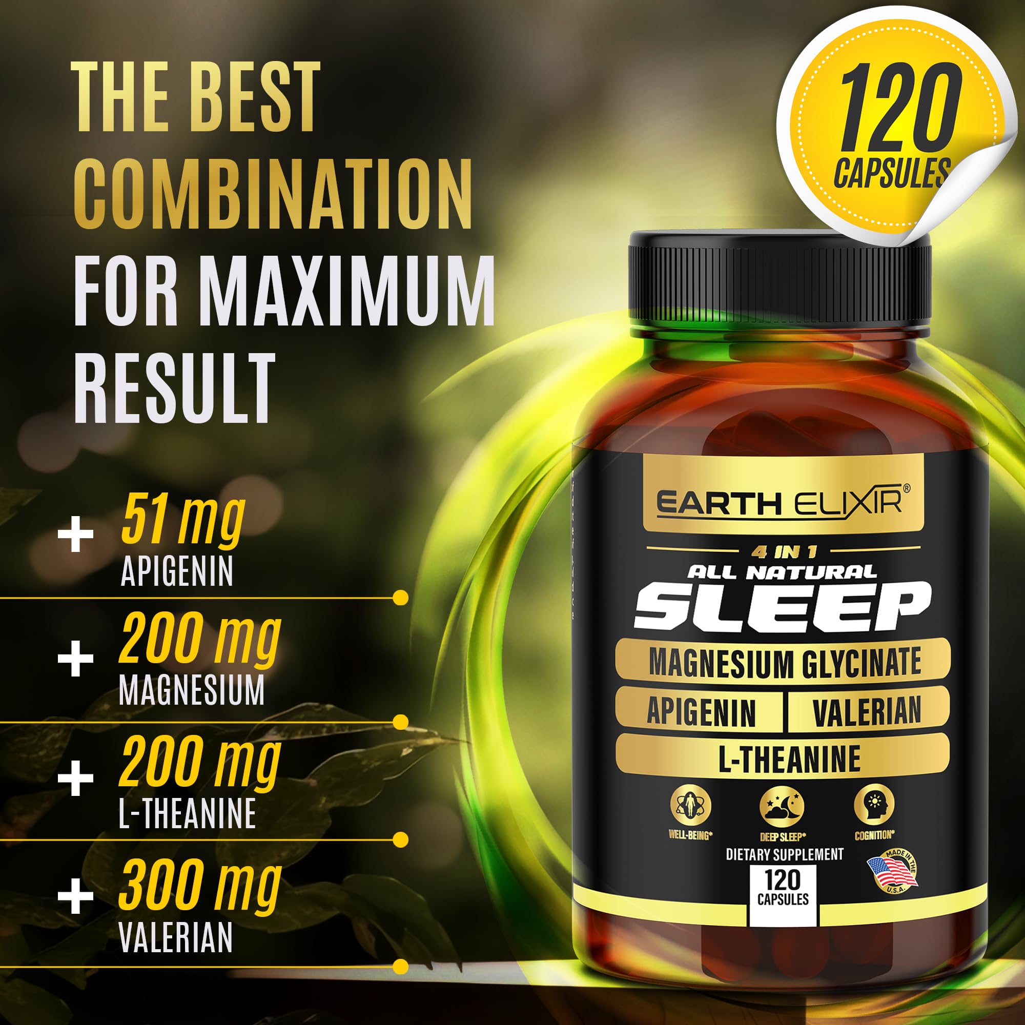 Foto 5 pulgar | Suplemento Earth Elixir All Natural Sleep de 120 Cápsulas-Venta Internacional