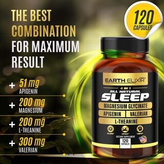 Foto 4 | Suplemento Earth Elixir All Natural Sleep de 120 Cápsulas-Venta Internacional
