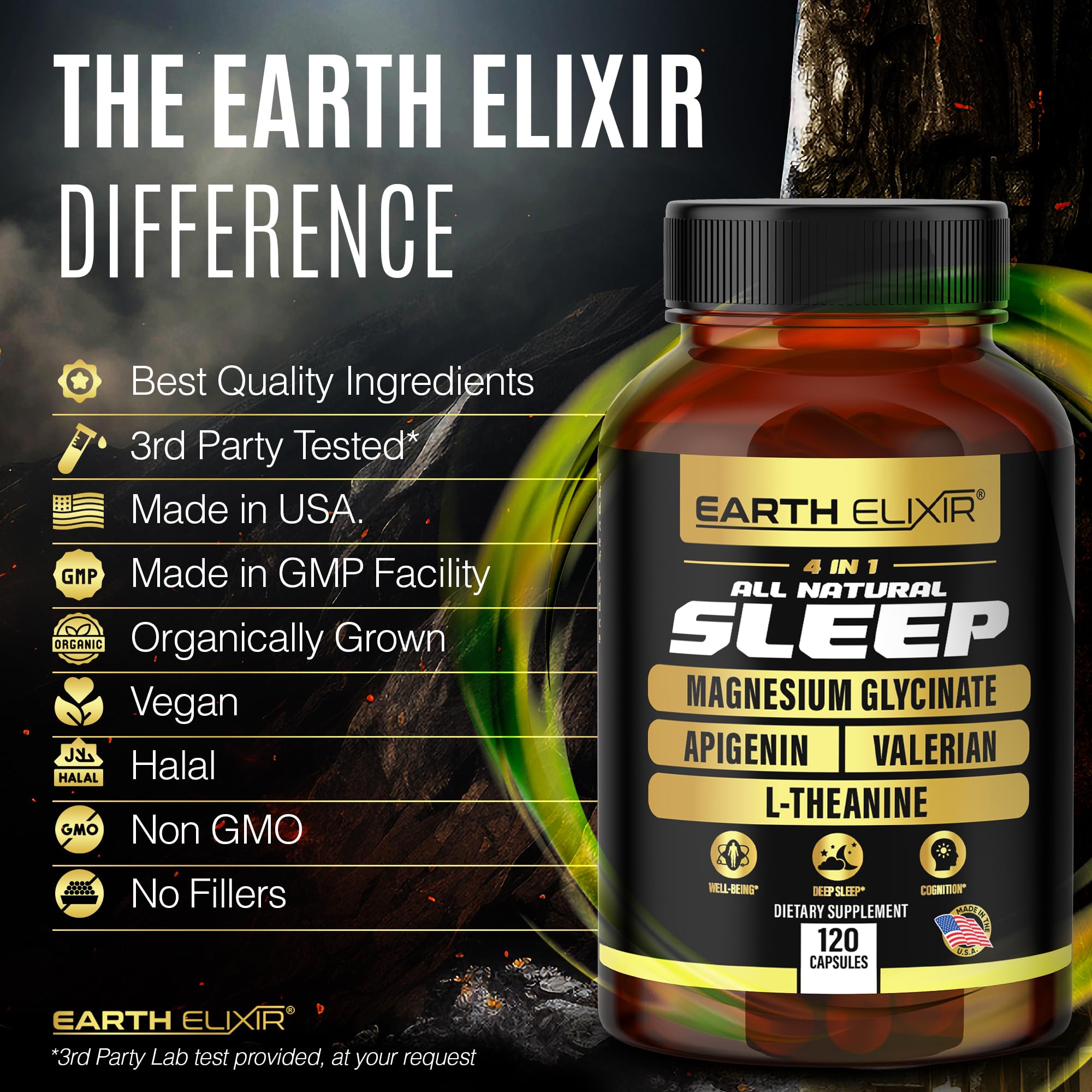 Foto 7 pulgar | Suplemento Earth Elixir All Natural Sleep de 120 Cápsulas-Venta Internacional