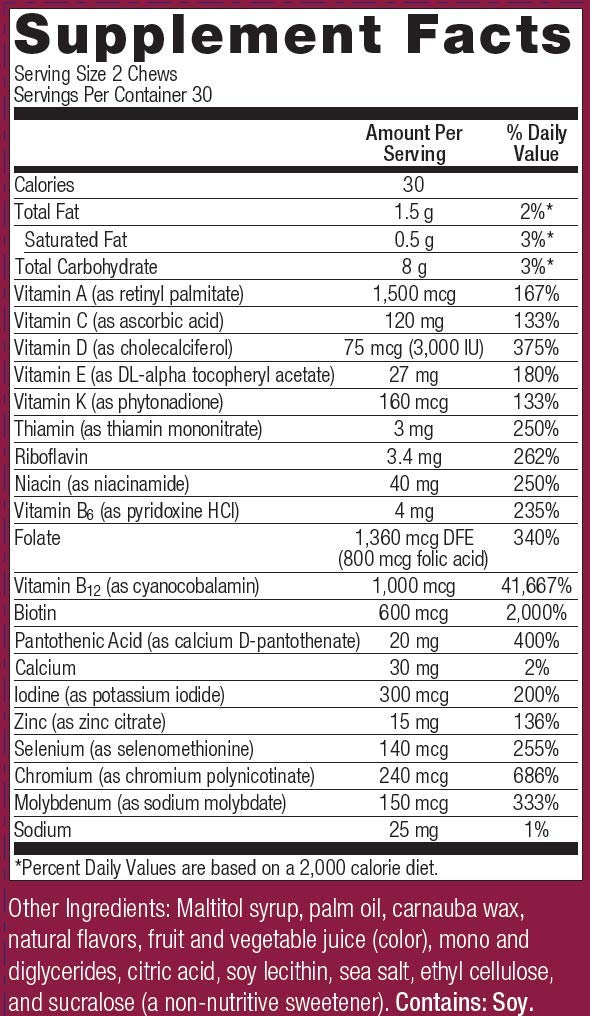 Foto 2 | Multivitamínico Masticable Bariatric Advantage Tropical 60 Unidades - Venta Internacional