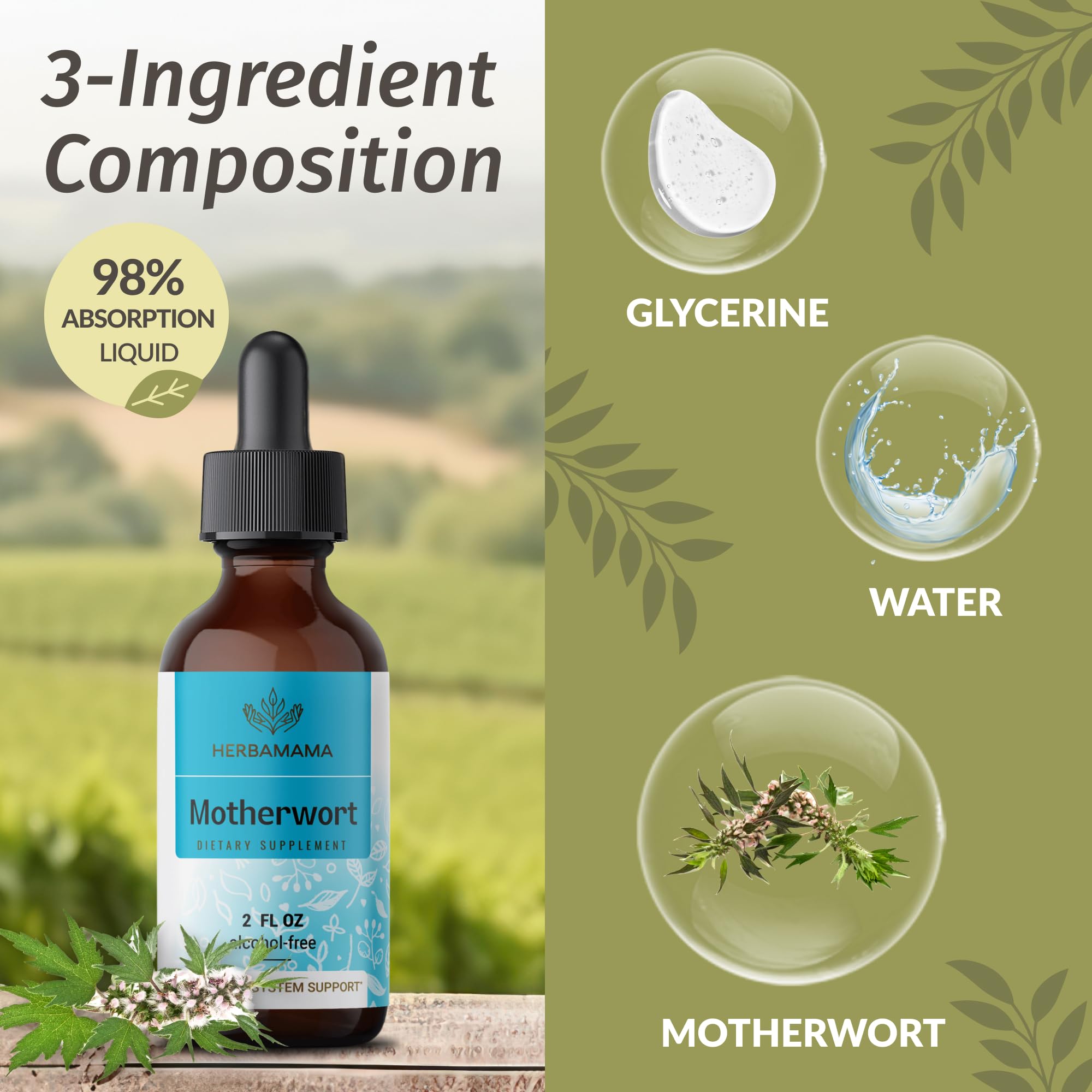 Foto 4 | Extracto de Hierba de Agripalma para Tintura Herbamama 28 Ml - Venta Internacional