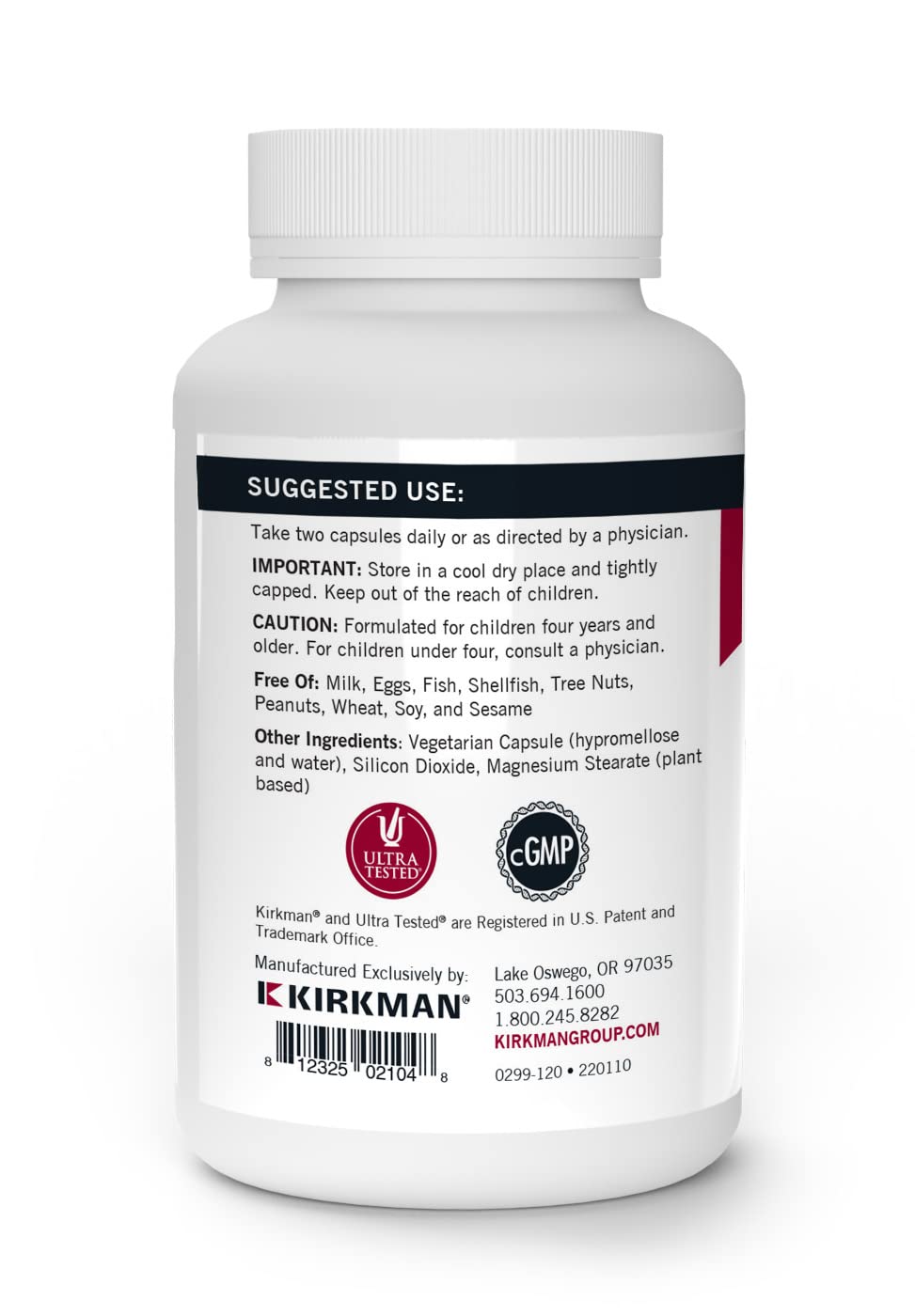 Foto 4 pulgar | Suplemento Multivitamínicas y Minerales Kirkman 120 Capsulas - Venta Internacional