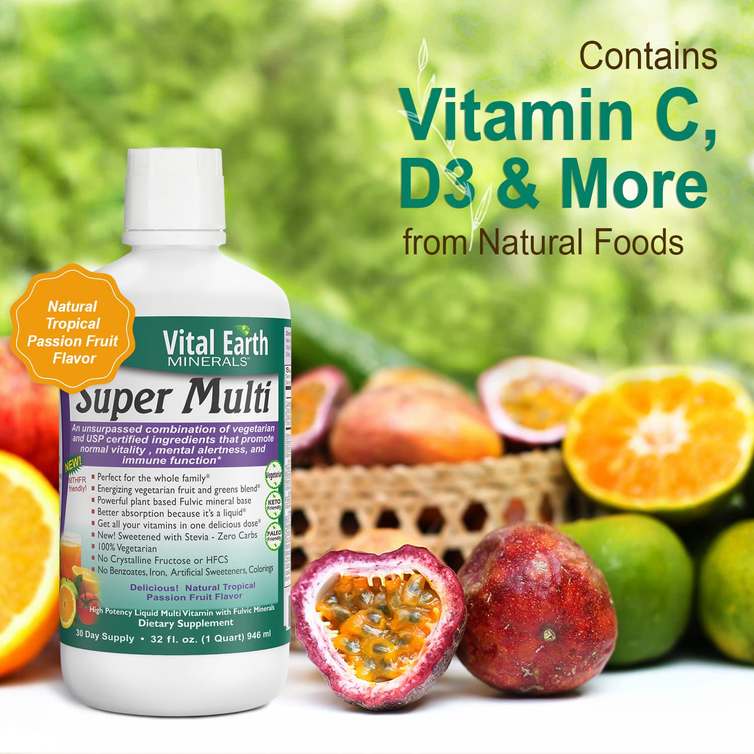 Foto 6 pulgar | Multivitaminas Líquidas Vital Earth Super Multi 946 ml con Taza - Venta Internacional