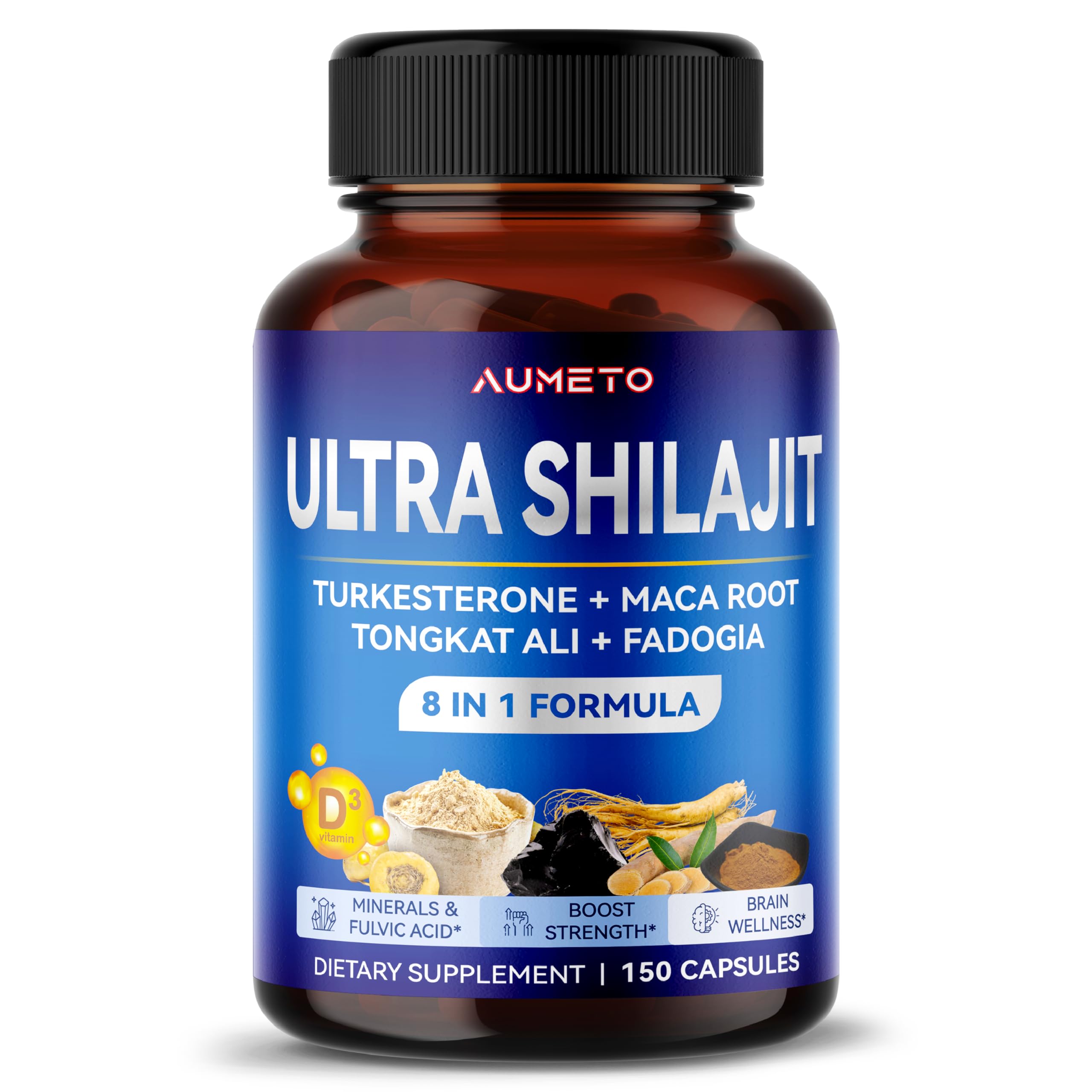 Foto 2 pulgar | Suplemento Aumeto Himalayan Shilajit con Turquesterona 150 Cápsulas - Venta Internacional