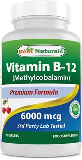 Foto 1 | Suplemento Best Naturals de Vitamina B12 6000 Mcg 120 Tabletas - Venta Internacional