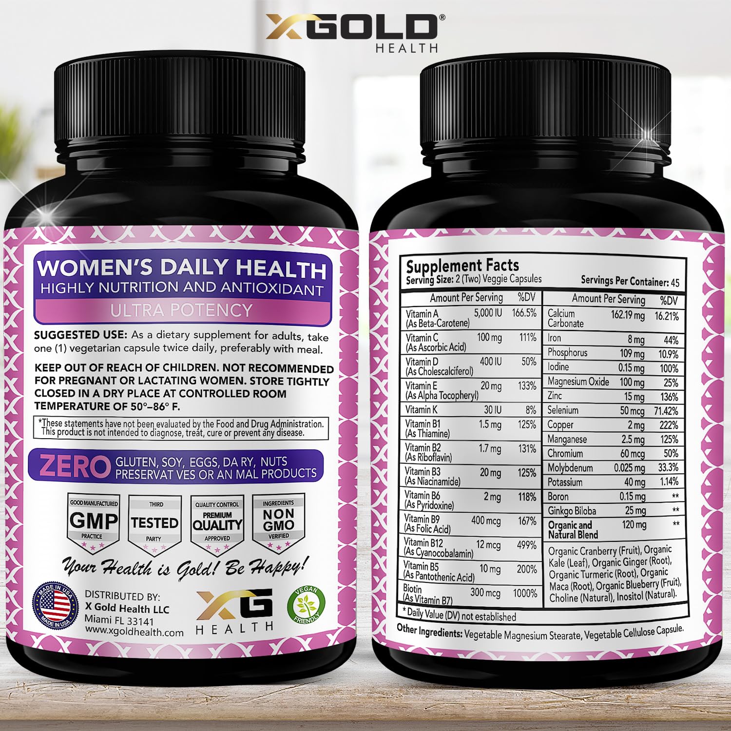 Foto 3 pulgar | Multivitamínico X Gold Health Veganas con Alimentos Integrales para Mujeres Mayores De 50 Años - Venta Internacional
