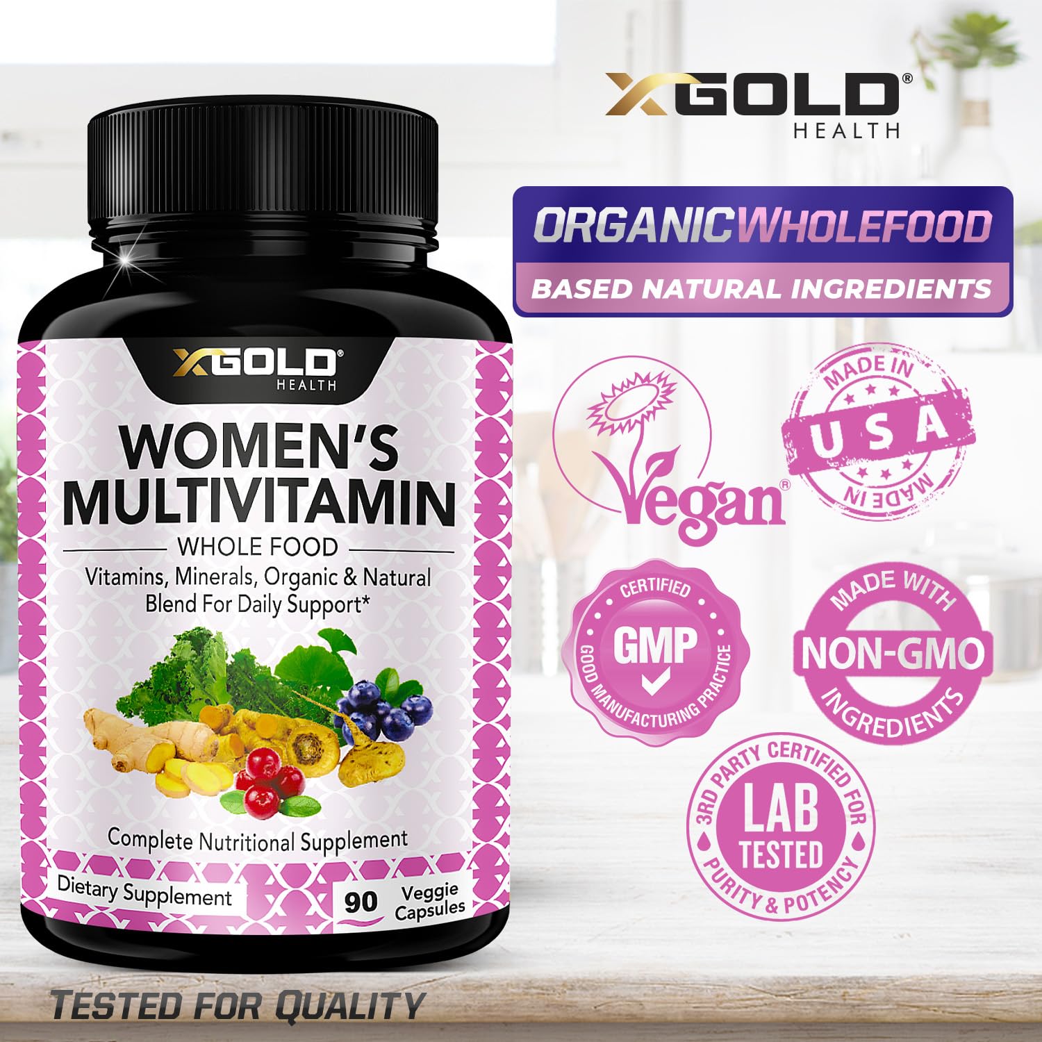 Foto 4 pulgar | Multivitamínico X Gold Health Veganas con Alimentos Integrales para Mujeres Mayores De 50 Años - Venta Internacional