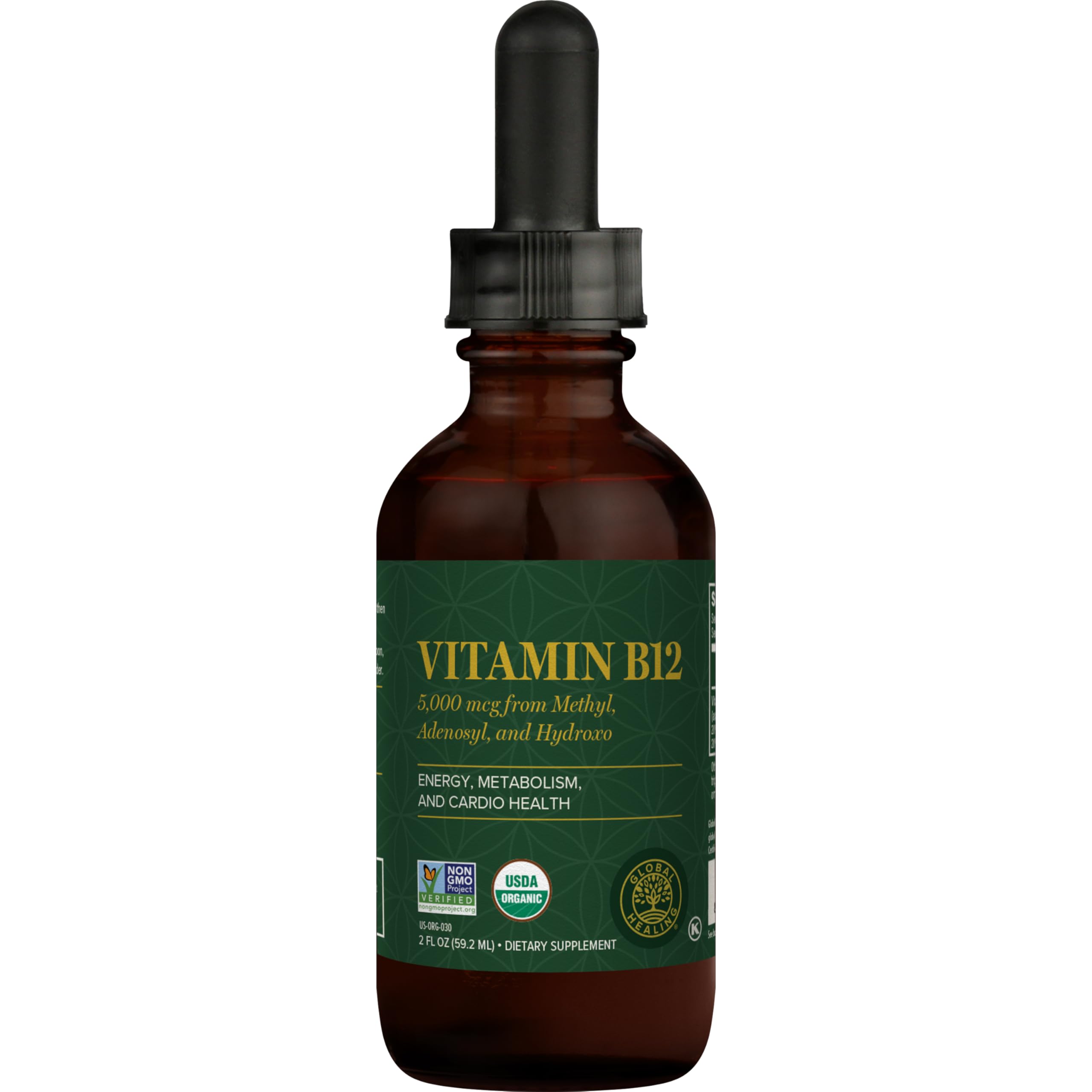 Foto 2 pulgar | Suplemento de Vitamina B12 Global Healing Líquido 5000 Mcg - Venta Internacional