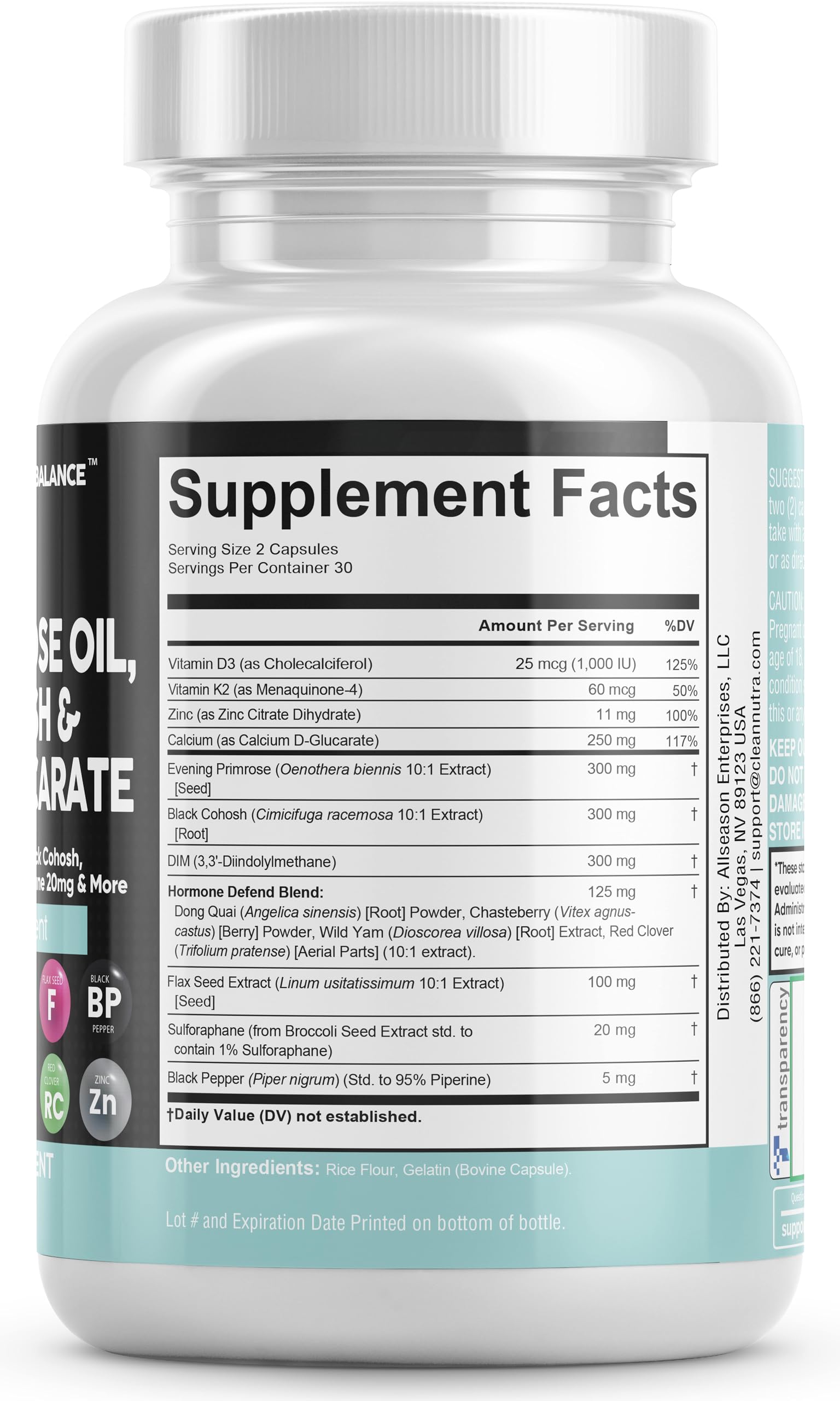 Foto 4 pulgar | Suplemento Clean Nutraceuticals Serenti Balance 60 Cápsulas - Venta Internacional