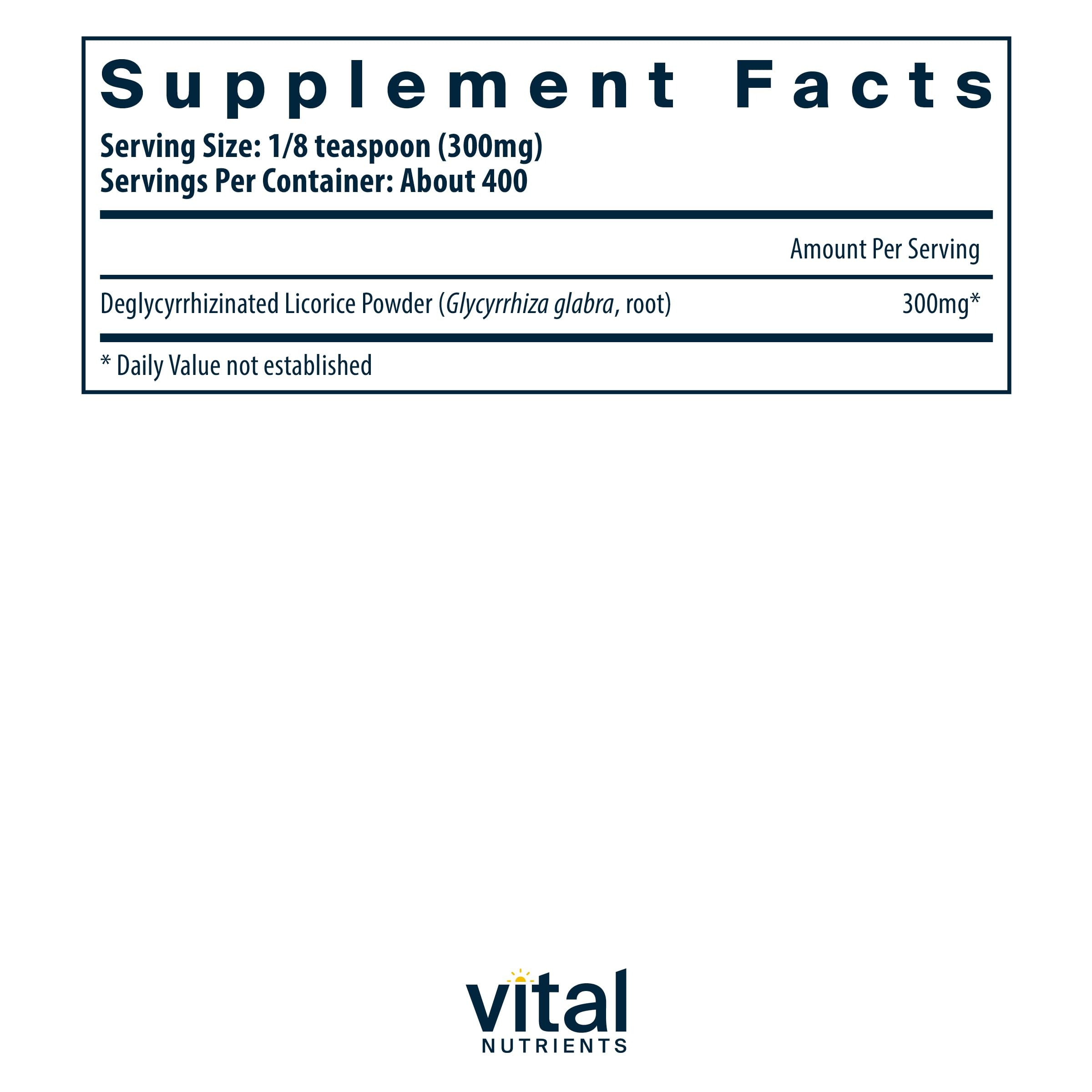Foto 3 pulgar | Suplemento de Extracto de Raíz  Regaliz Dgl  Vital Nutrients 120 G - Venta Internacional