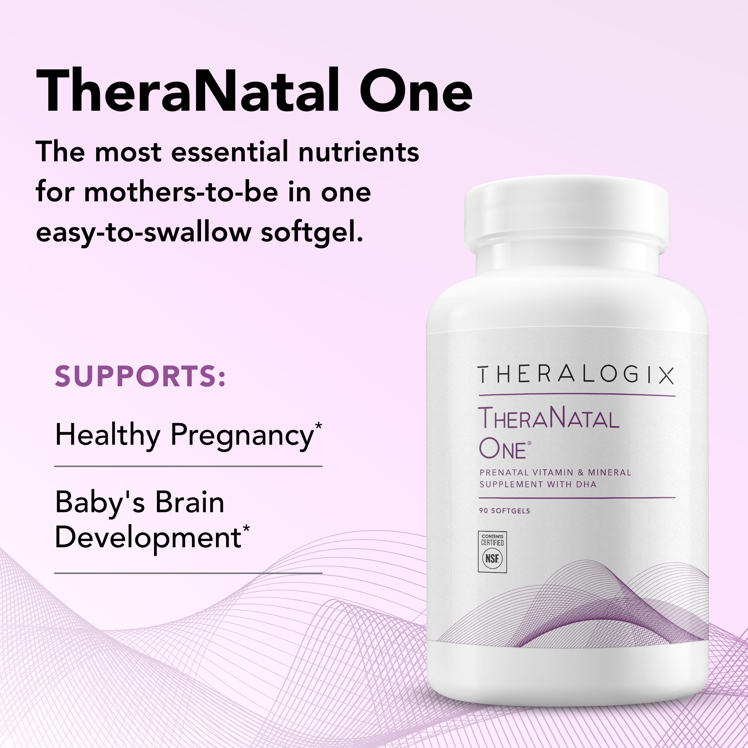 Foto 3 pulgar | Vitamina Prenatal Theralogix Theranatal One 90 Cápsulas - Venta Internacional