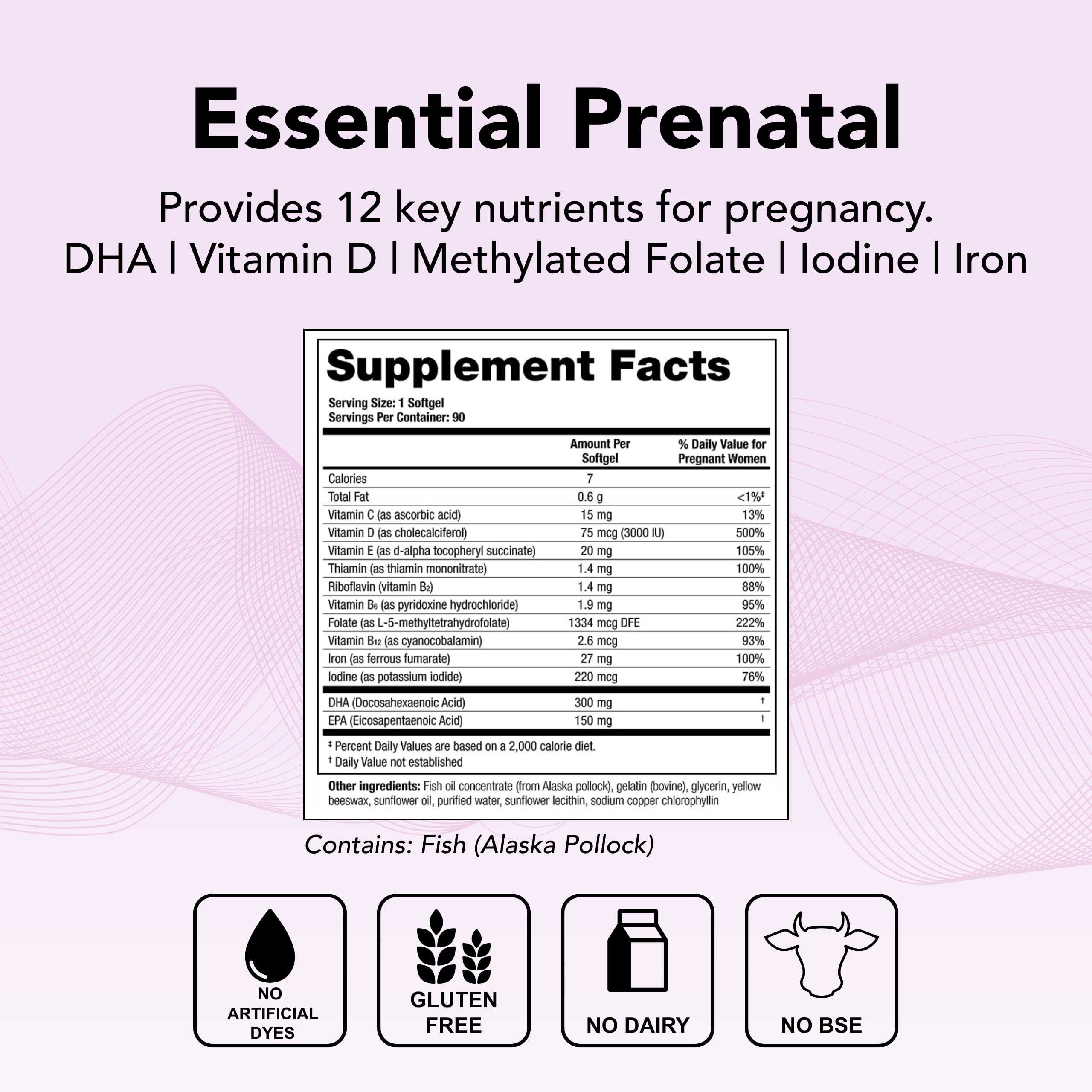 Foto 4 pulgar | Vitamina Prenatal Theralogix Theranatal One 90 Cápsulas - Venta Internacional
