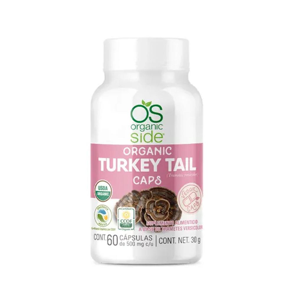 Foto 2 pulgar | Suplemento Alimenticio Organic Side Turkey Tail 60 Cápsulas