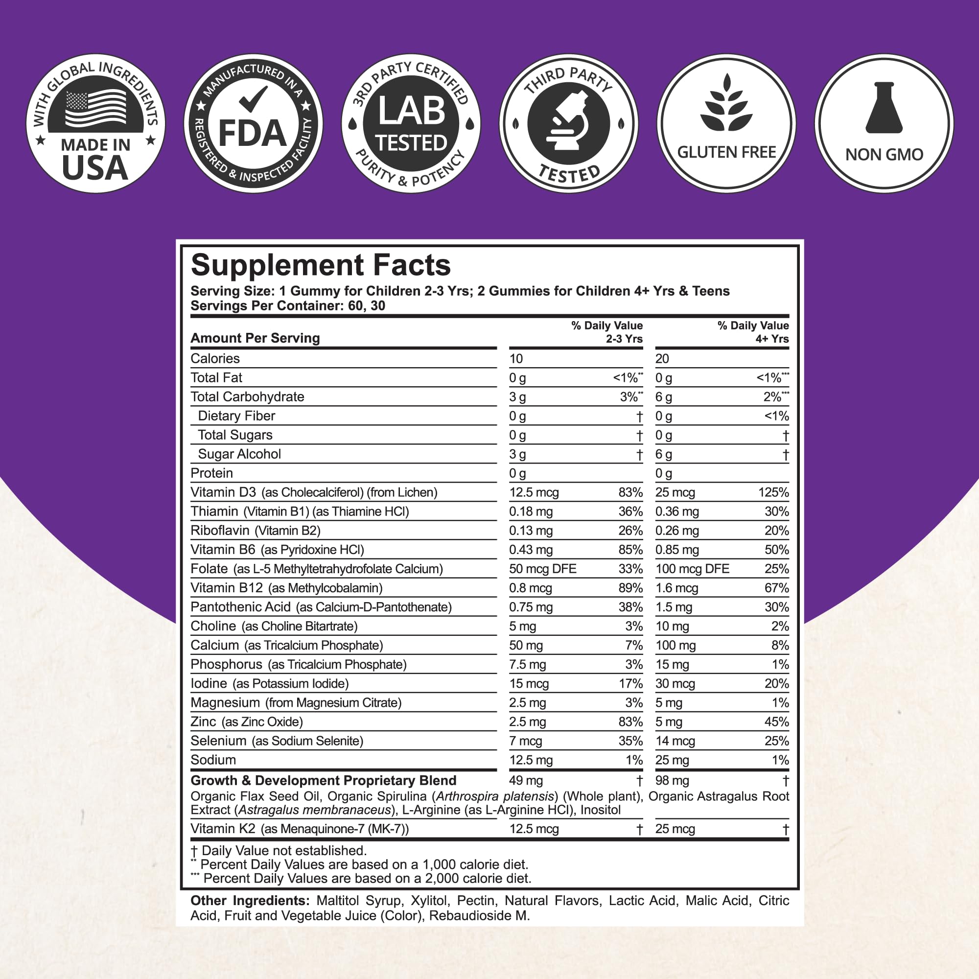 Foto 4 pulgar | Gomitas Multivitamínicas Nubest Tall Para Niños Mayores De 2 Años Y Adolescentes 60 Unidades - Venta Internacional.