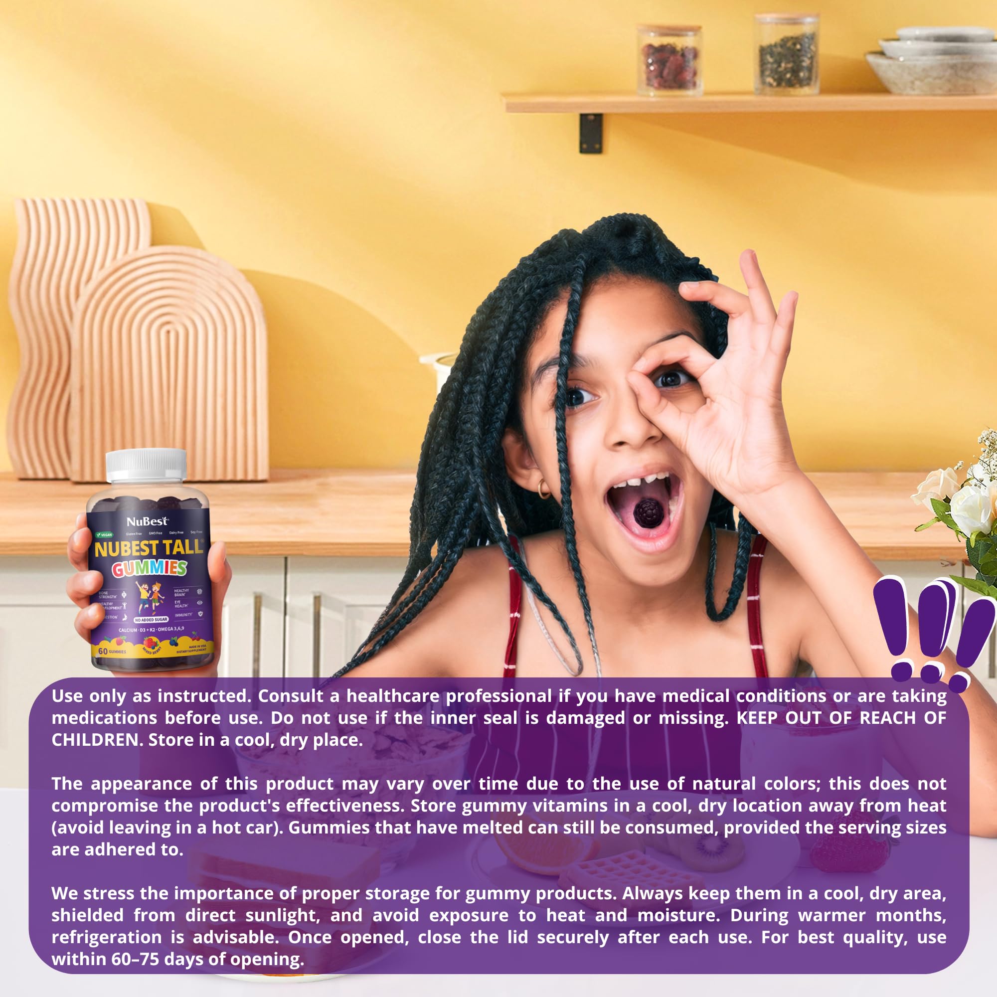 Foto 8 pulgar | Gomitas Multivitamínicas Nubest Tall Para Niños Mayores De 2 Años Y Adolescentes 60 Unidades - Venta Internacional.